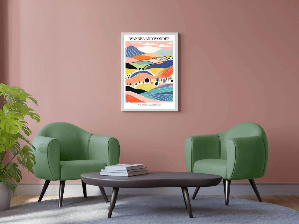 Colorful Farm Painting Wall Art - beink online art store