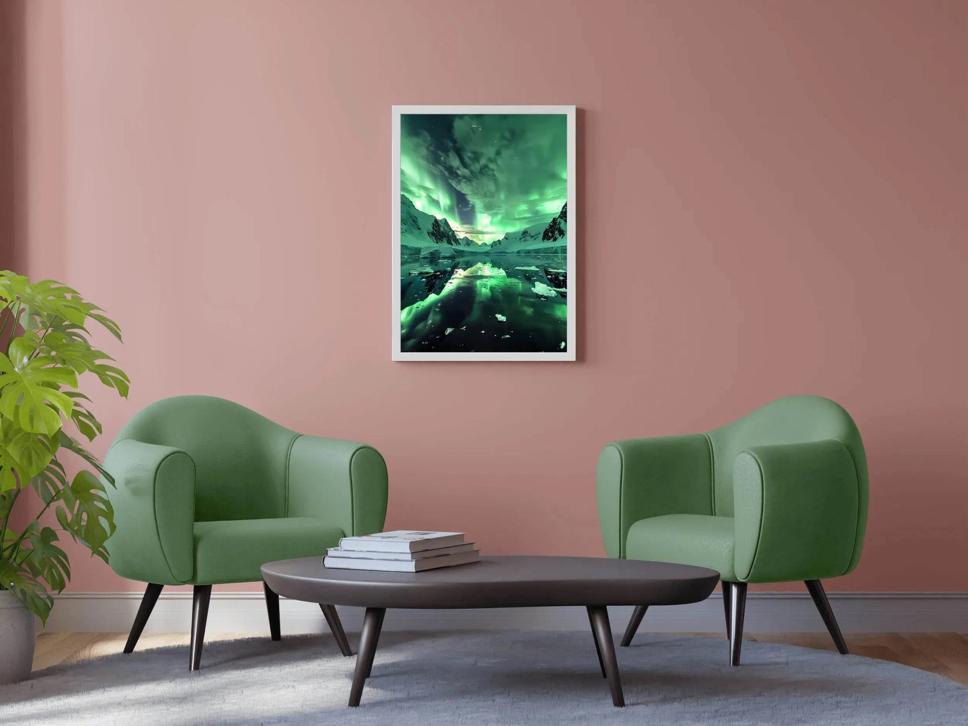 Emerald Aurora Over Antarctica Wall Art - beink online art store