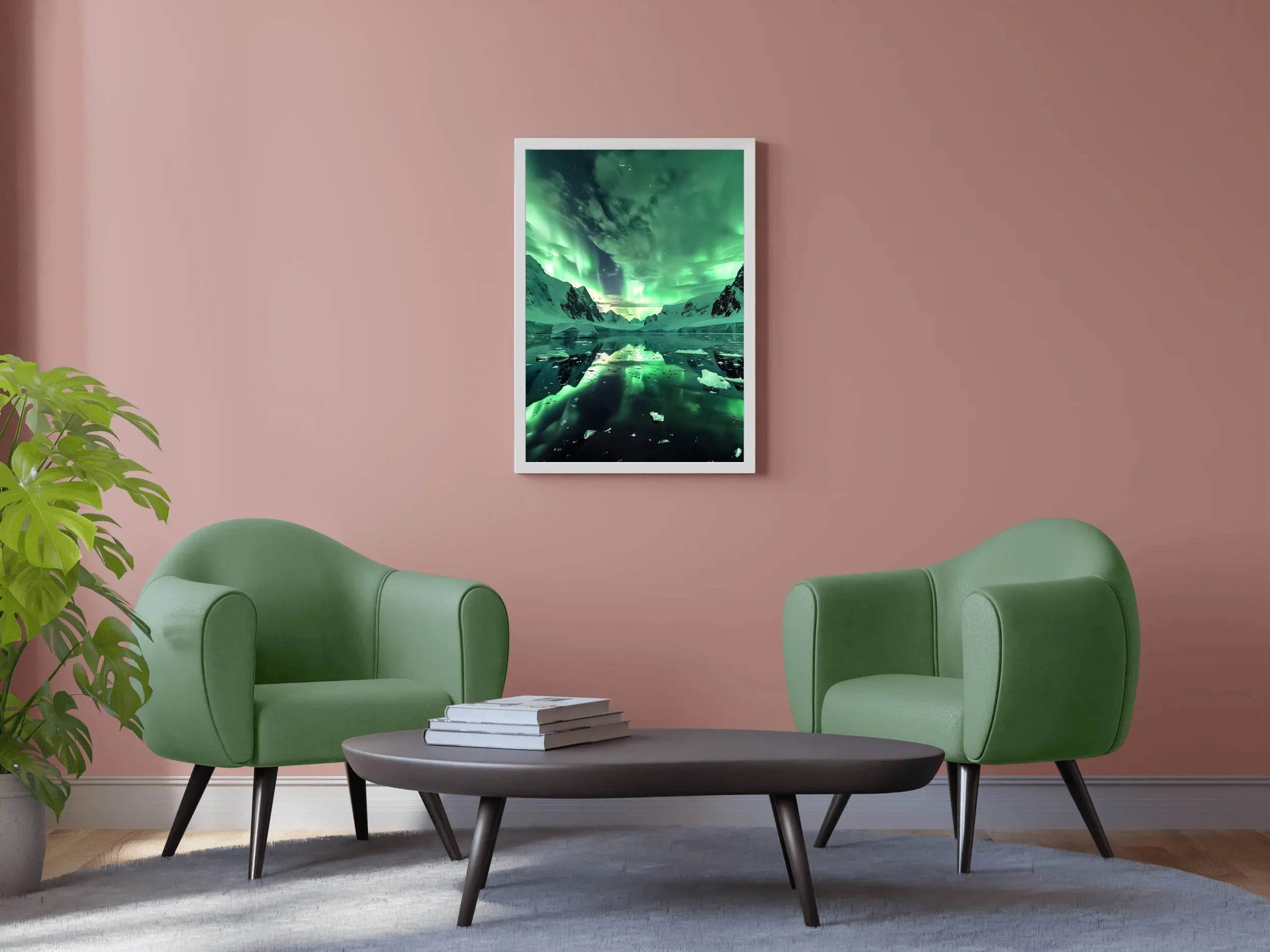 Emerald Aurora Over Antarctica Wall Art - beink online art store