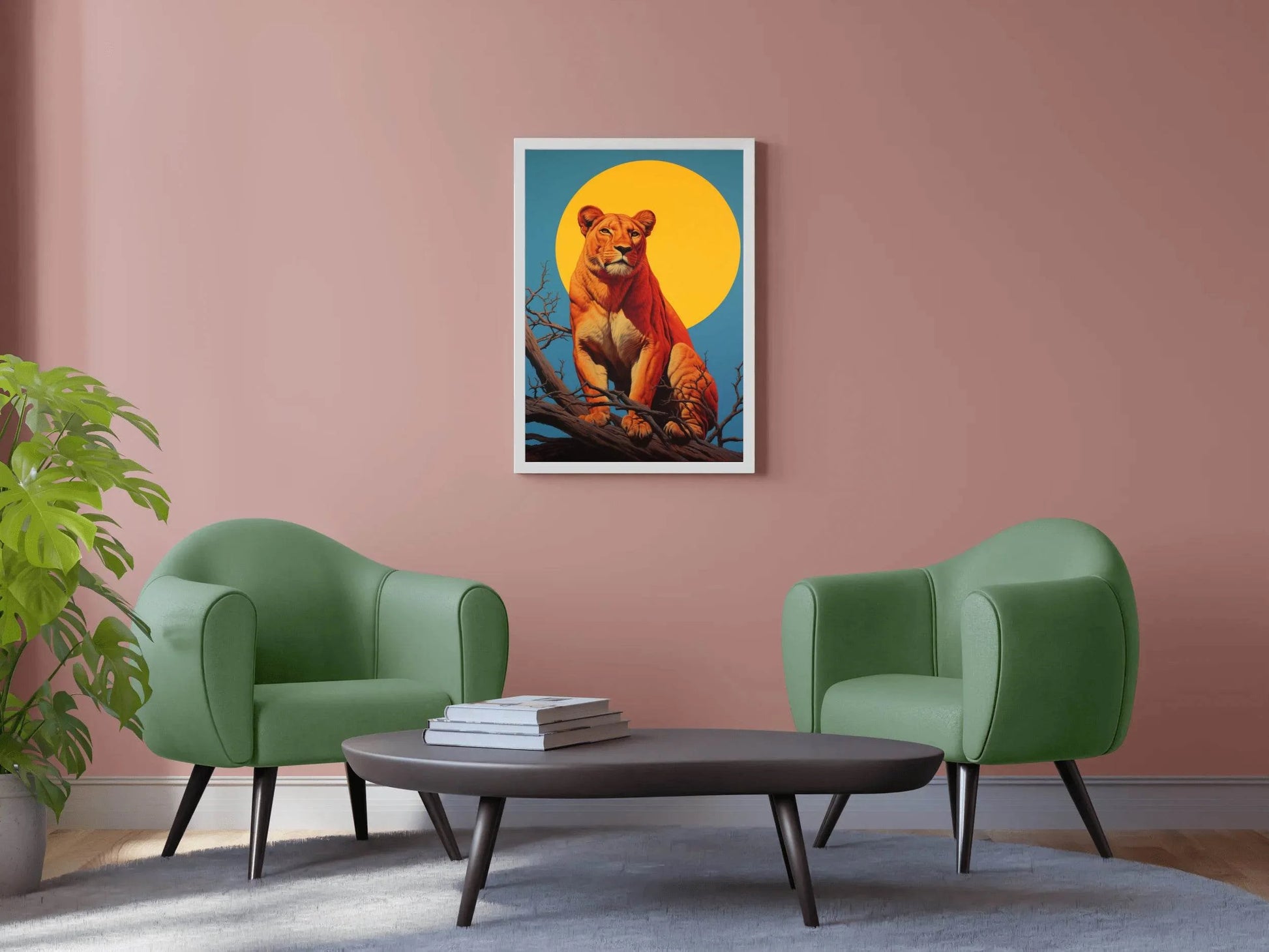 Digital Lion Painting Wall Art - beink online art store