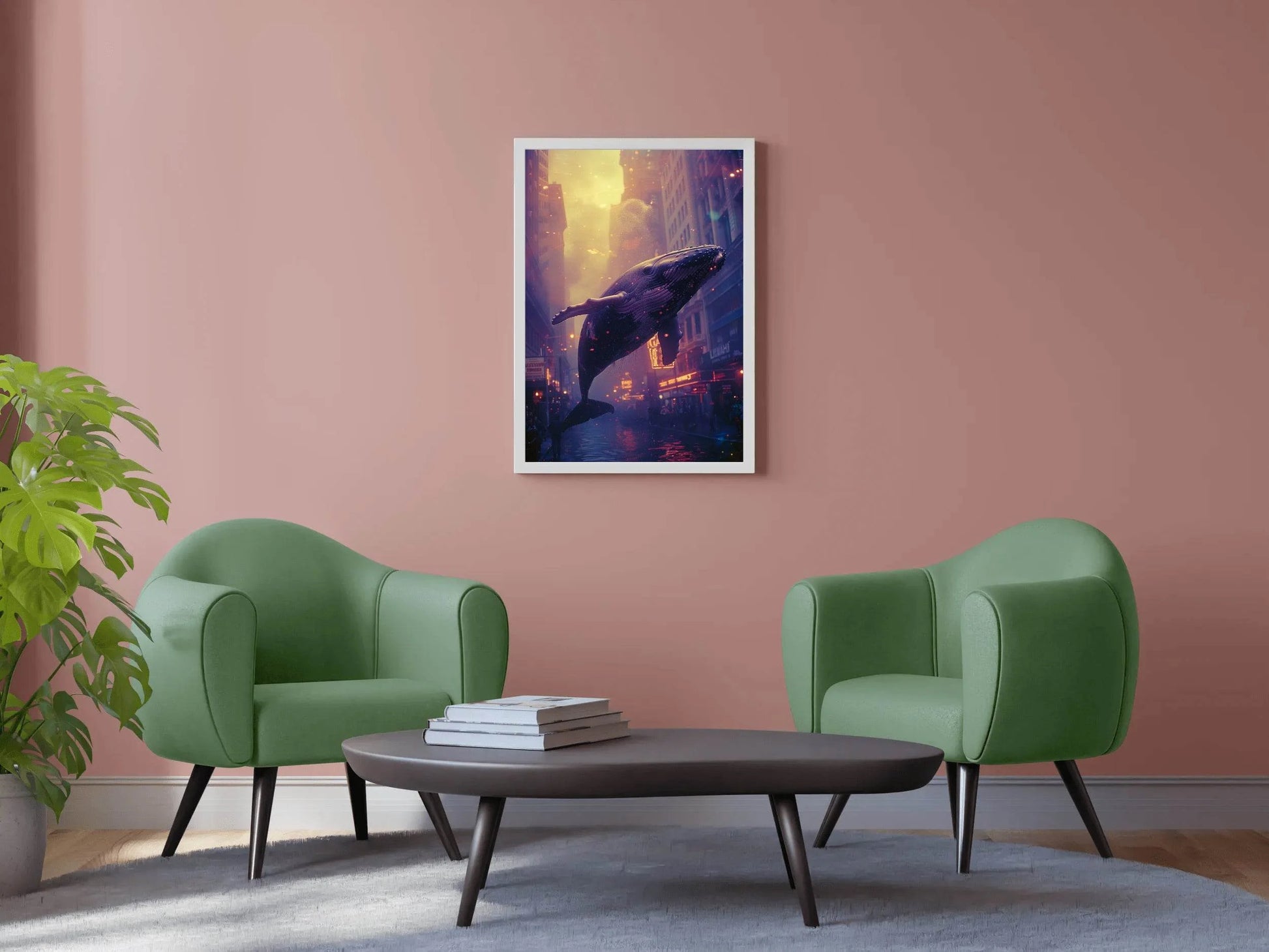 Whale in the Sky Animal Wall Art - beink online art store