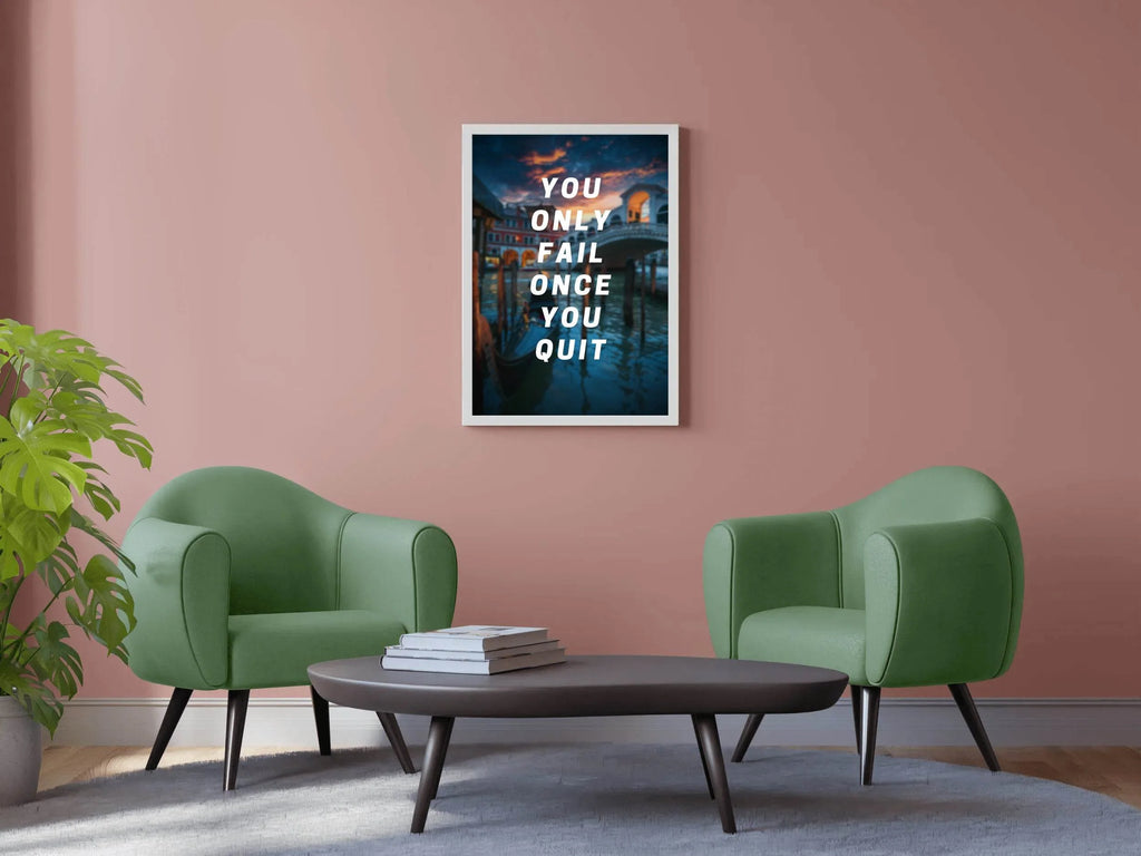 Never Quit Motivational Wall Art - beink online art store
