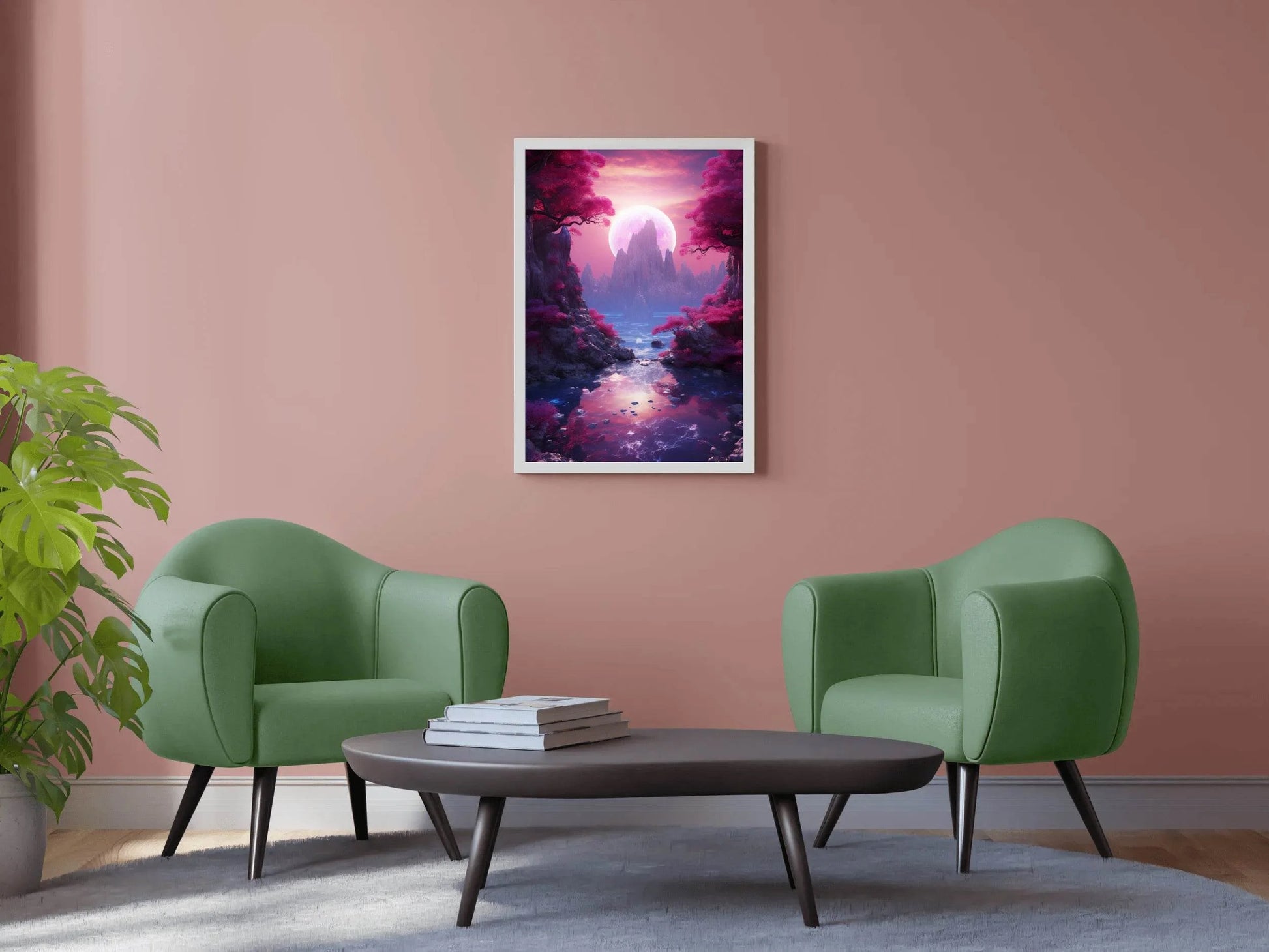 Paysage Fantastique Magenta Wall Art - beink online art store
