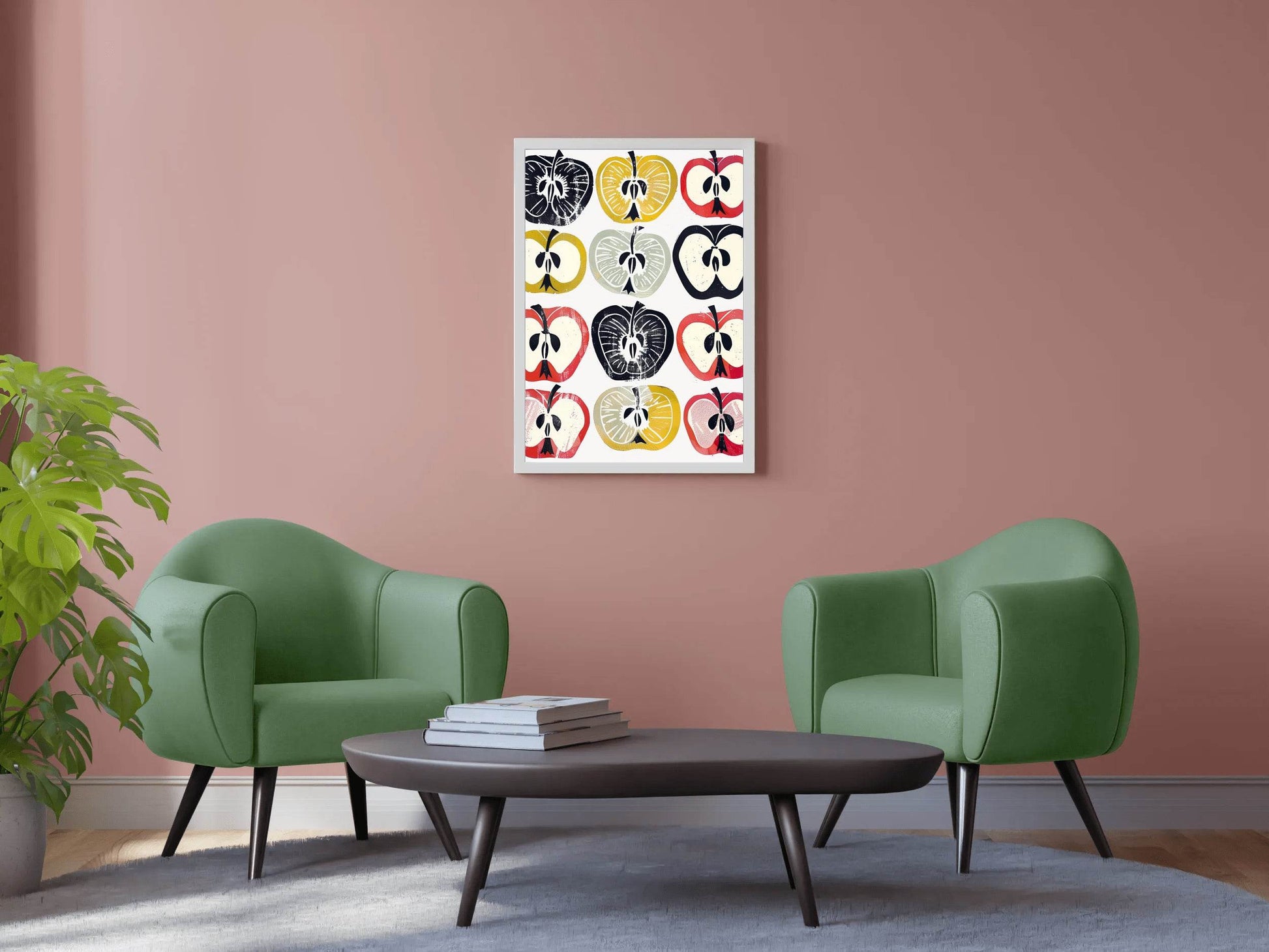 Colorful Apple Cross-Sections Wall Art - beink online art store
