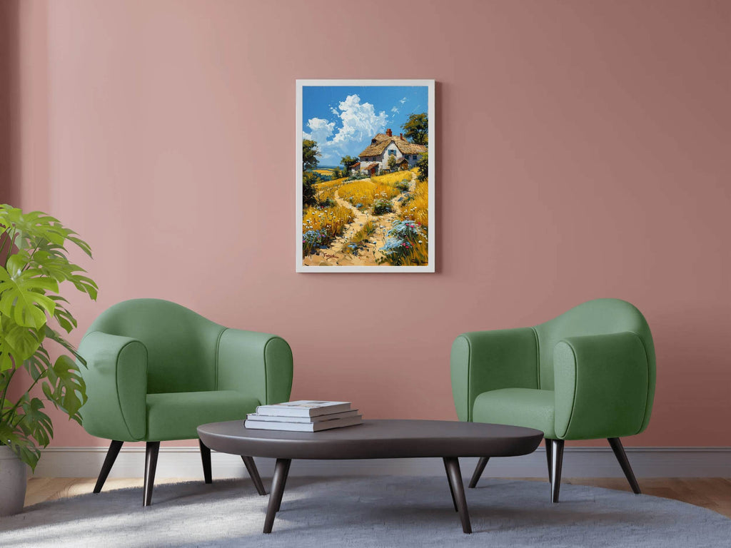 Painting Dirt Road In The Field Wall Art - beink online art store