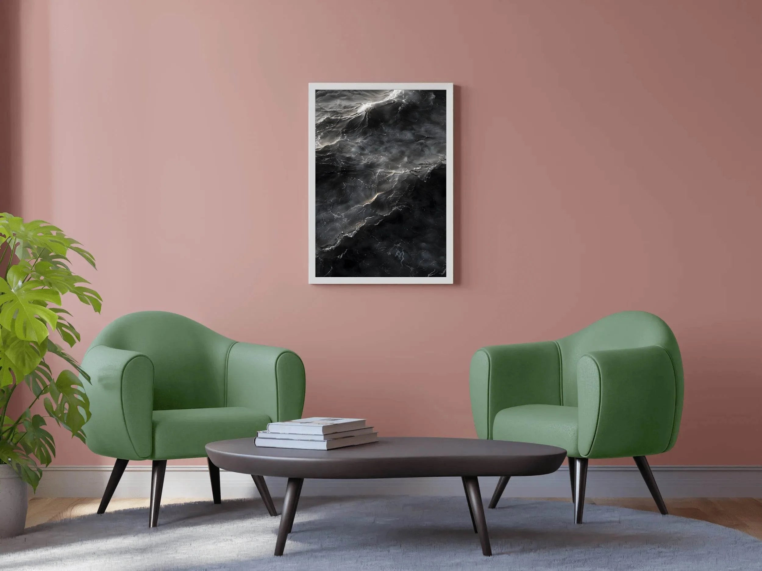 Choppy Water Black and White Wall Art - beink online art store