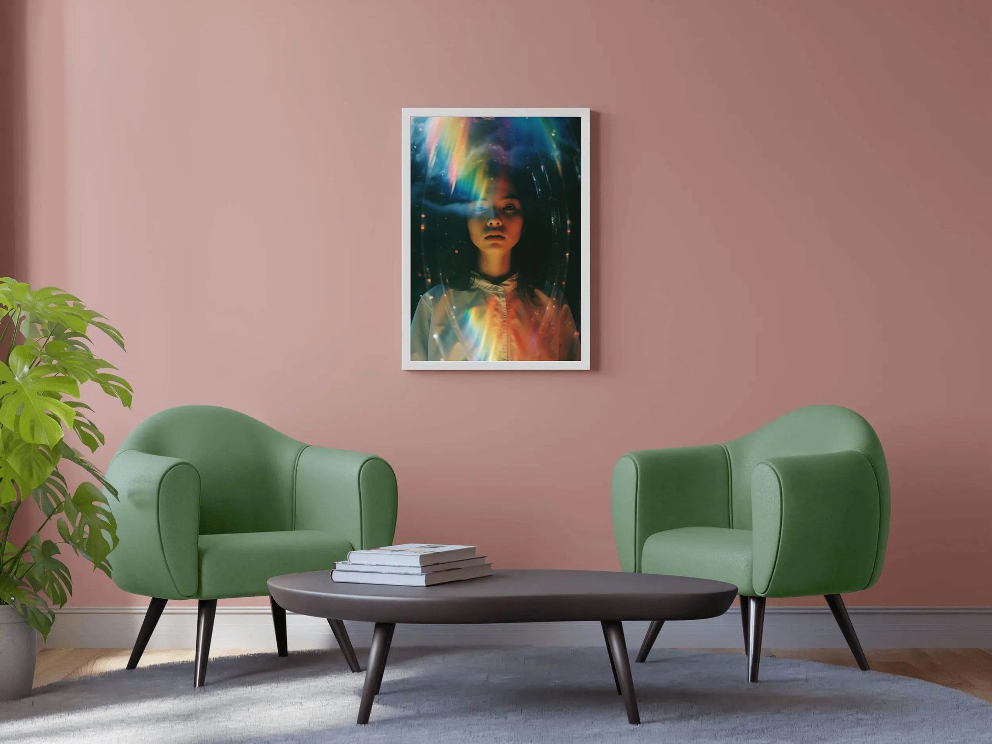 Colored Halos in The Mirror Wall Art - beink online art store