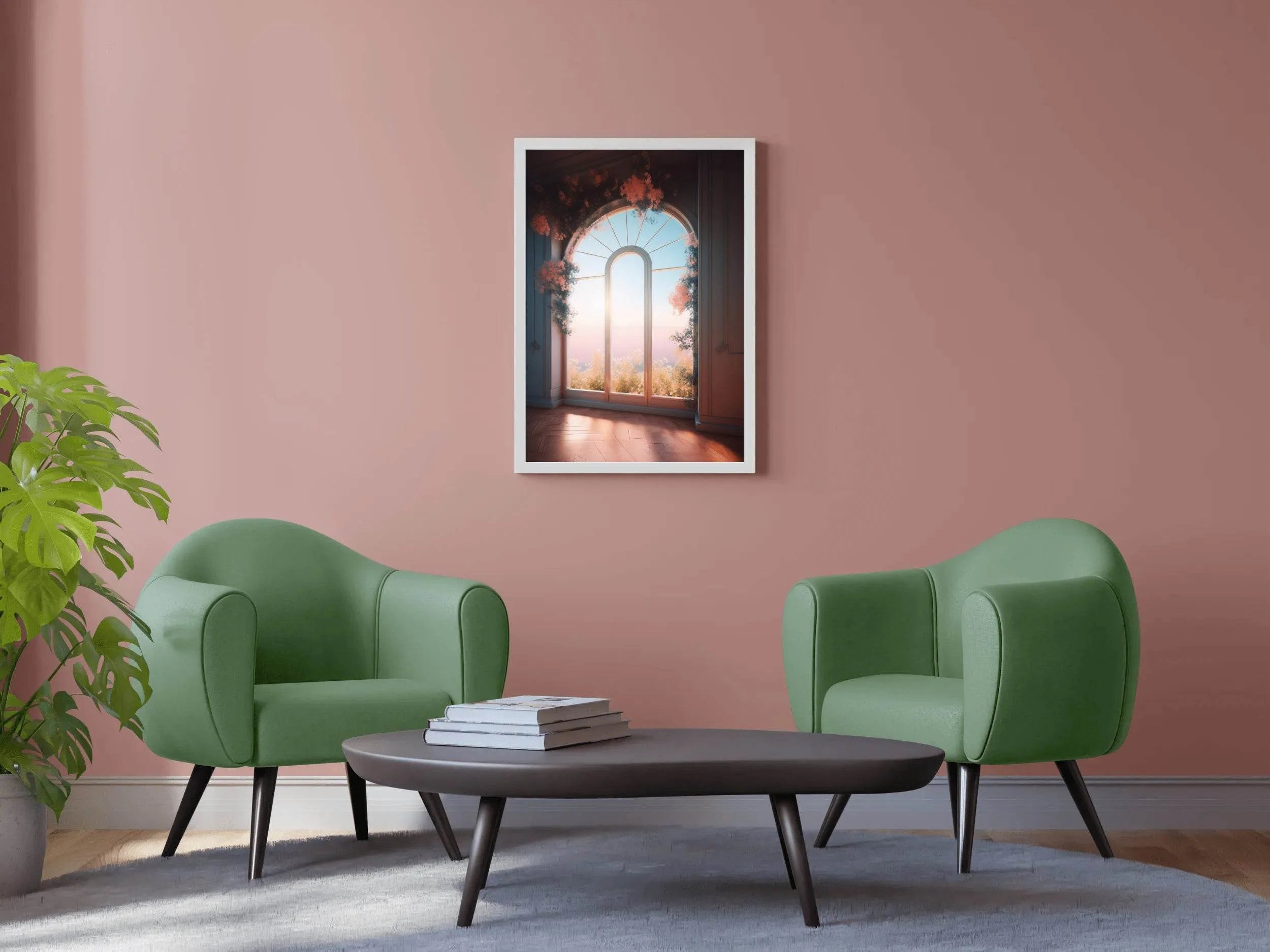 Window with Surreal and Magical Landscape Anime Wall Art - beink online art store