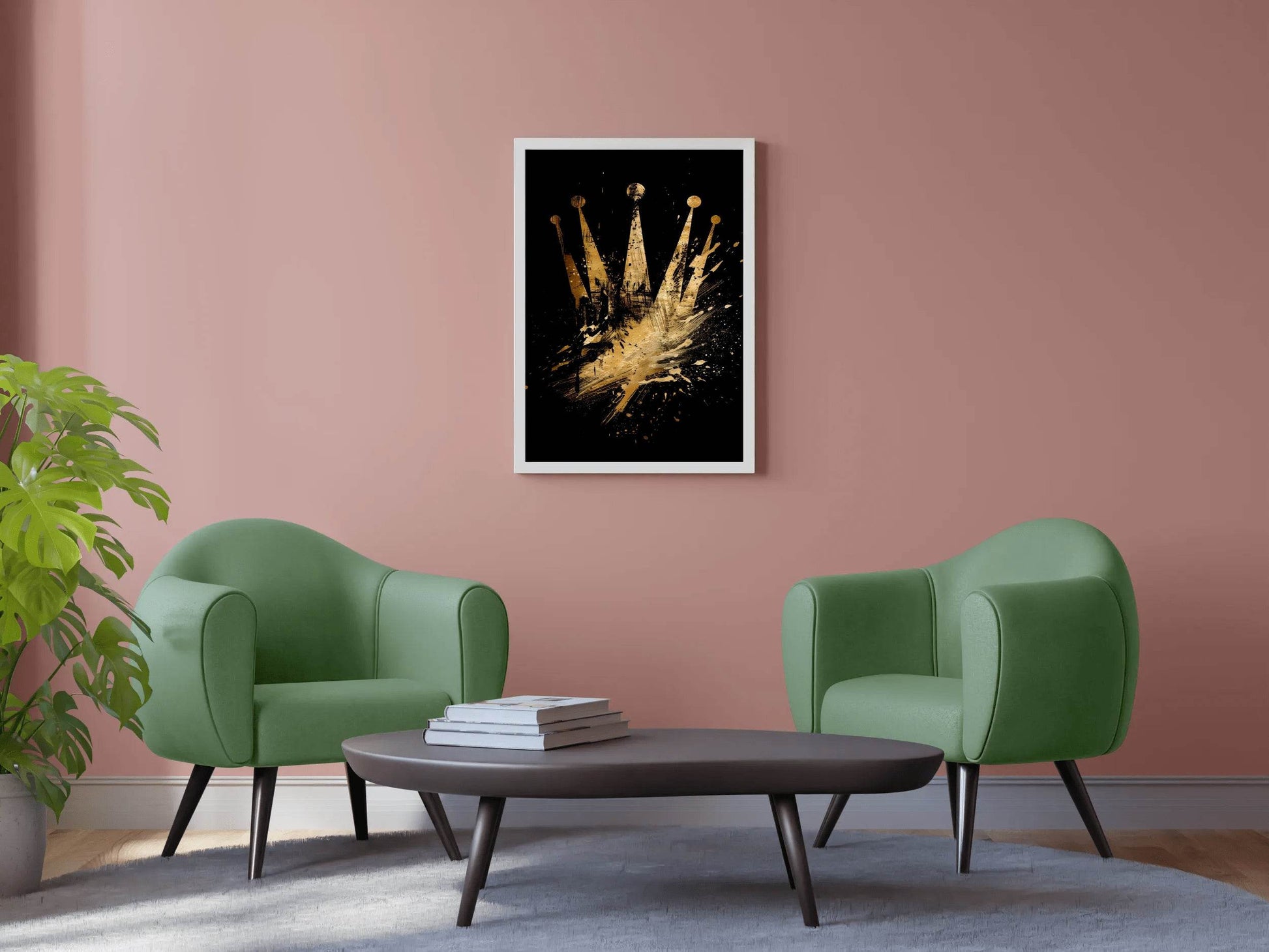 Golden Crown Wall Art - beink online art store