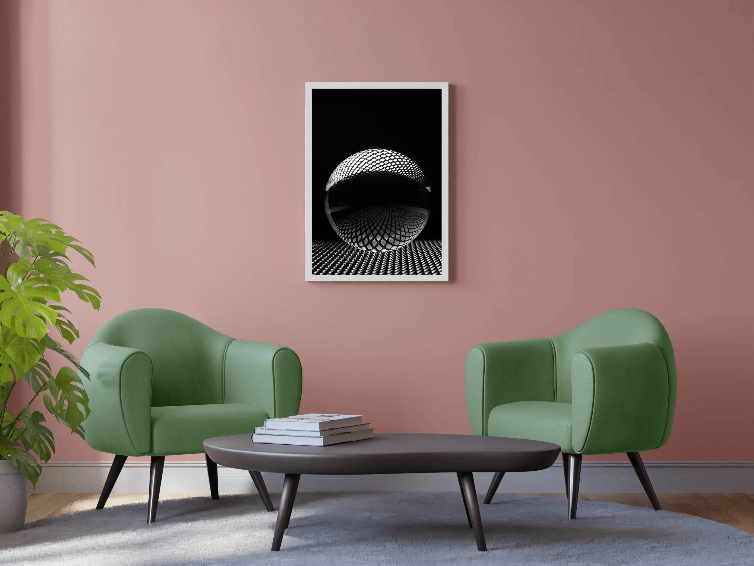 Lense Ball Black & White Wall Art - beink online art store