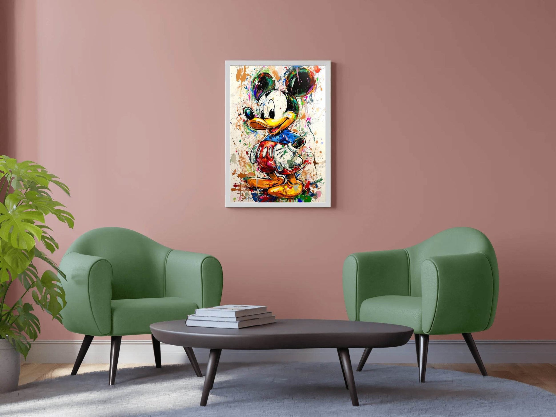 Colorful Mickey with Oil Paint Wall Art - beink online art store