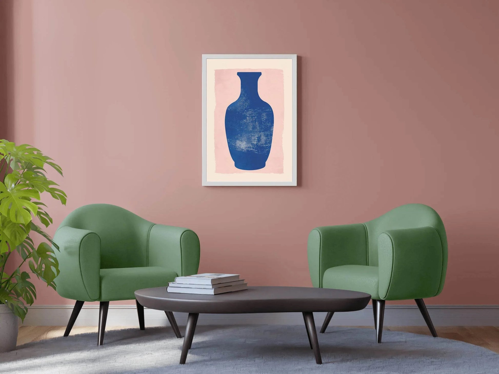 Cobalt Blue Vase Wall Art - beink online art store