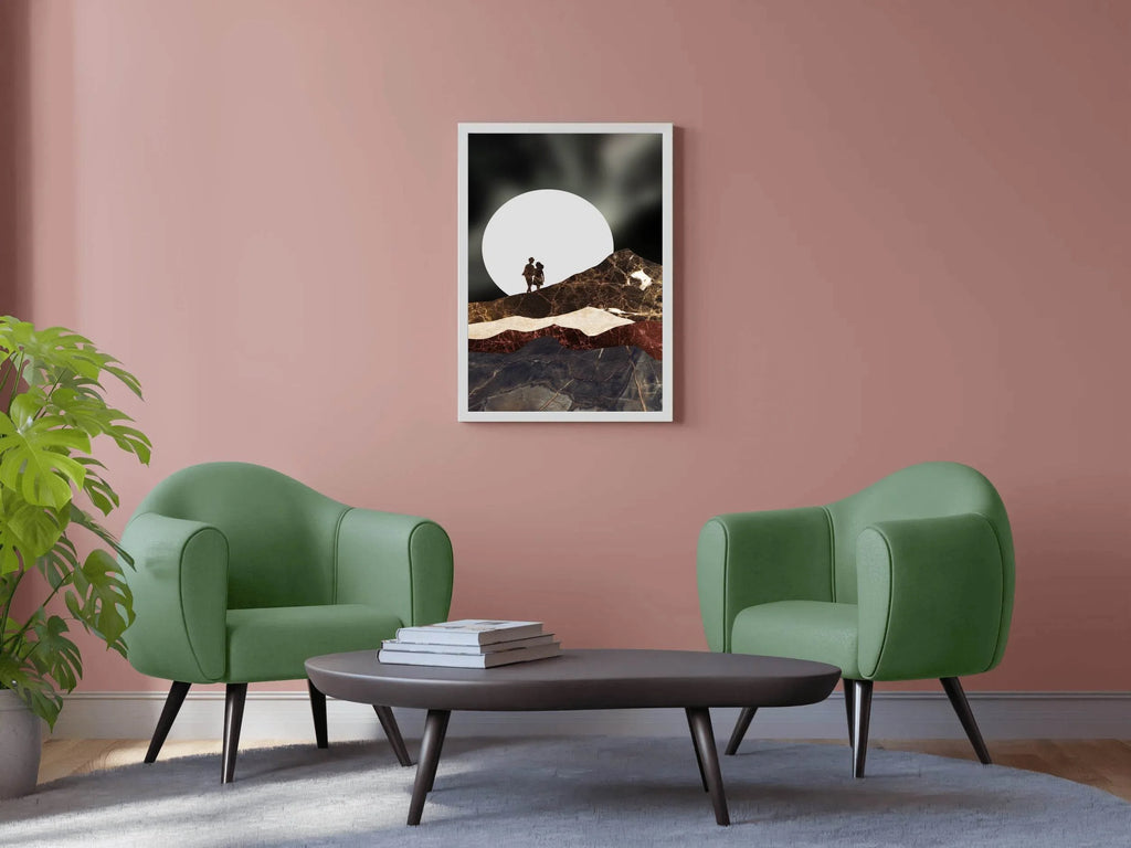 Cosmic Couple on Mountains Wall Art - beink online art store
