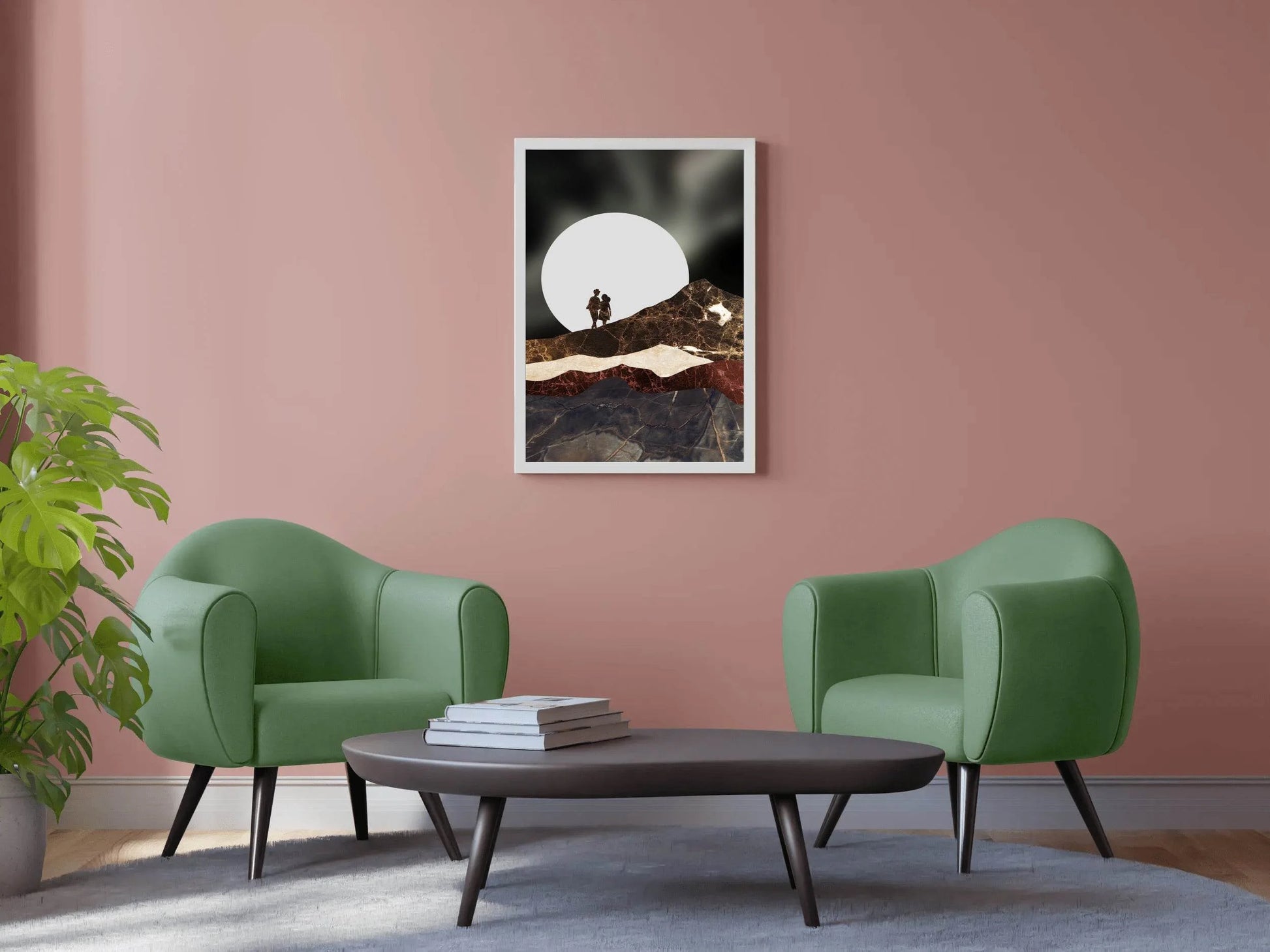 Cosmic Couple on Mountains Wall Art - beink online art store