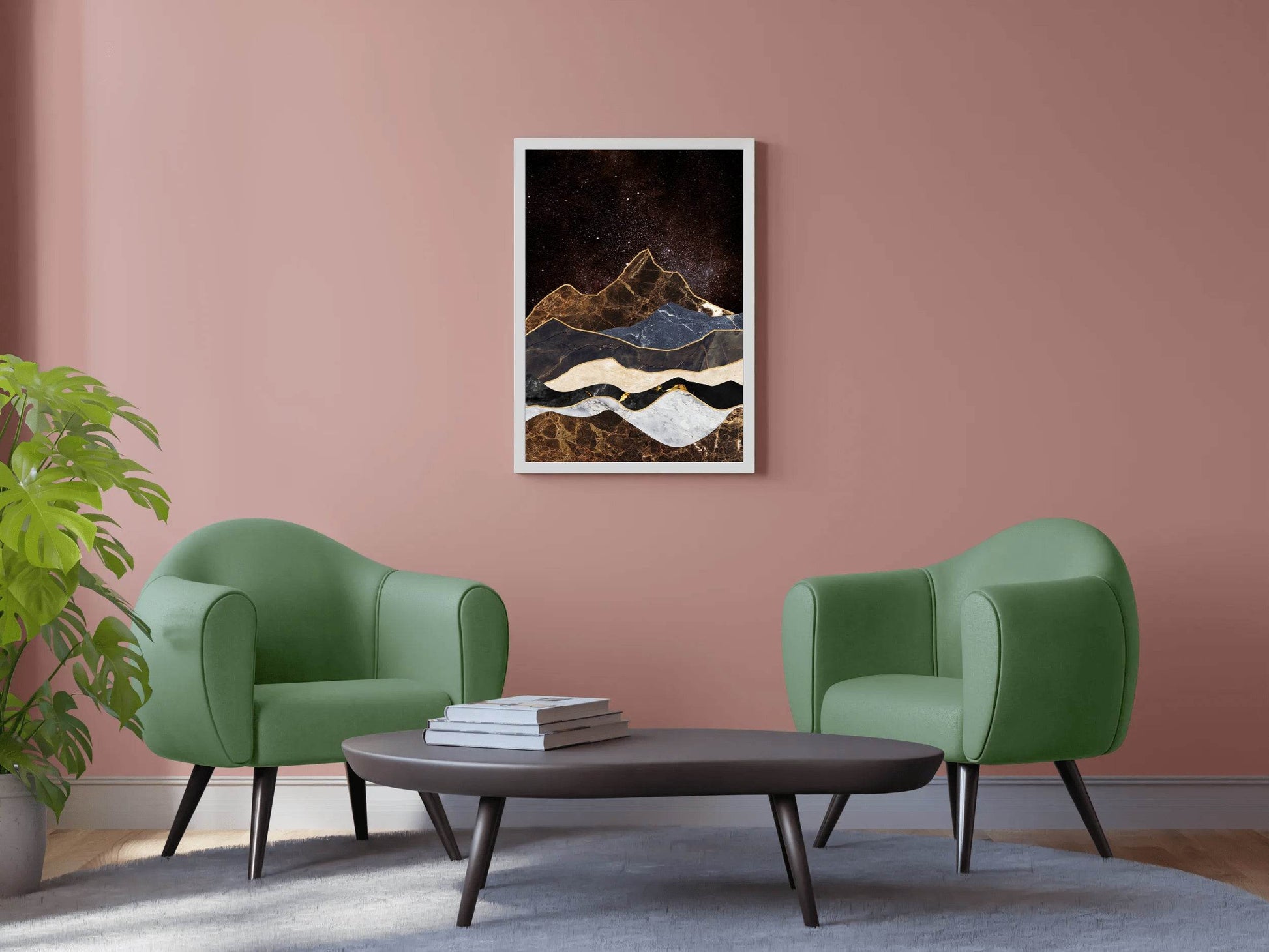 Marbled Peaks Modern Wall Art - beink online art store