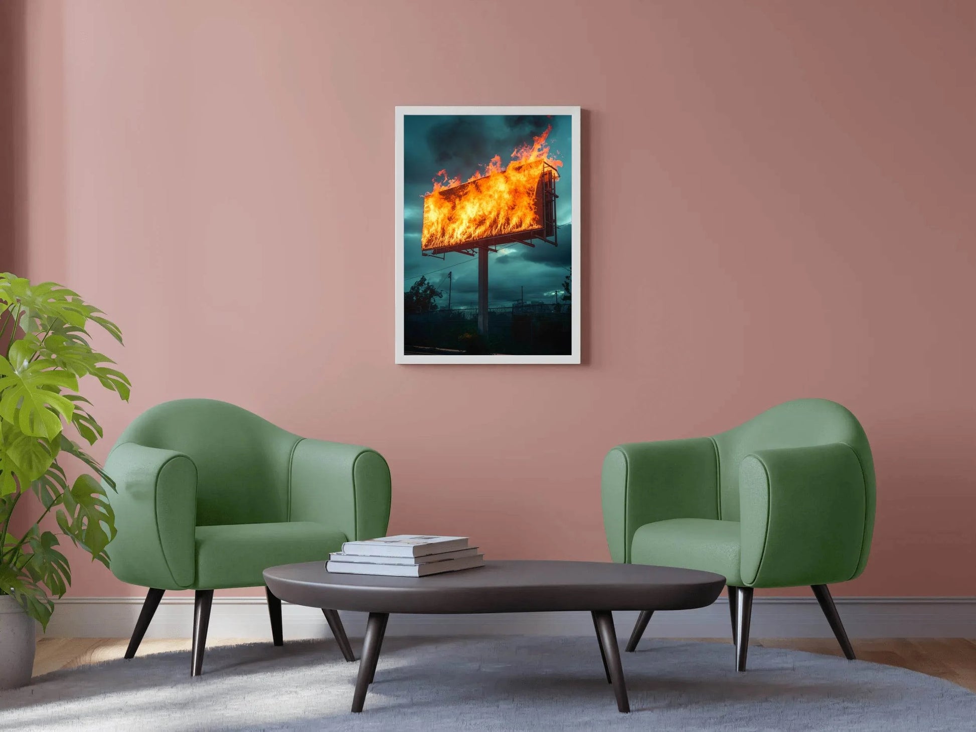 Fiery Billboard Wall Art - beink online art store