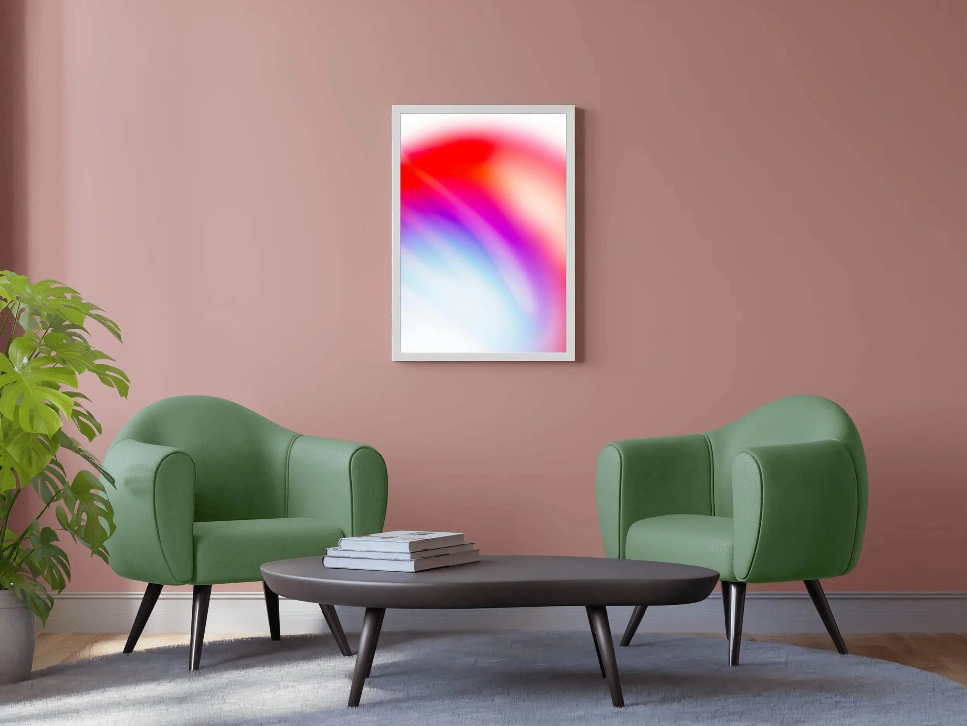 Red and Purple Light Shade Abstract Wall Art - beink online art store
