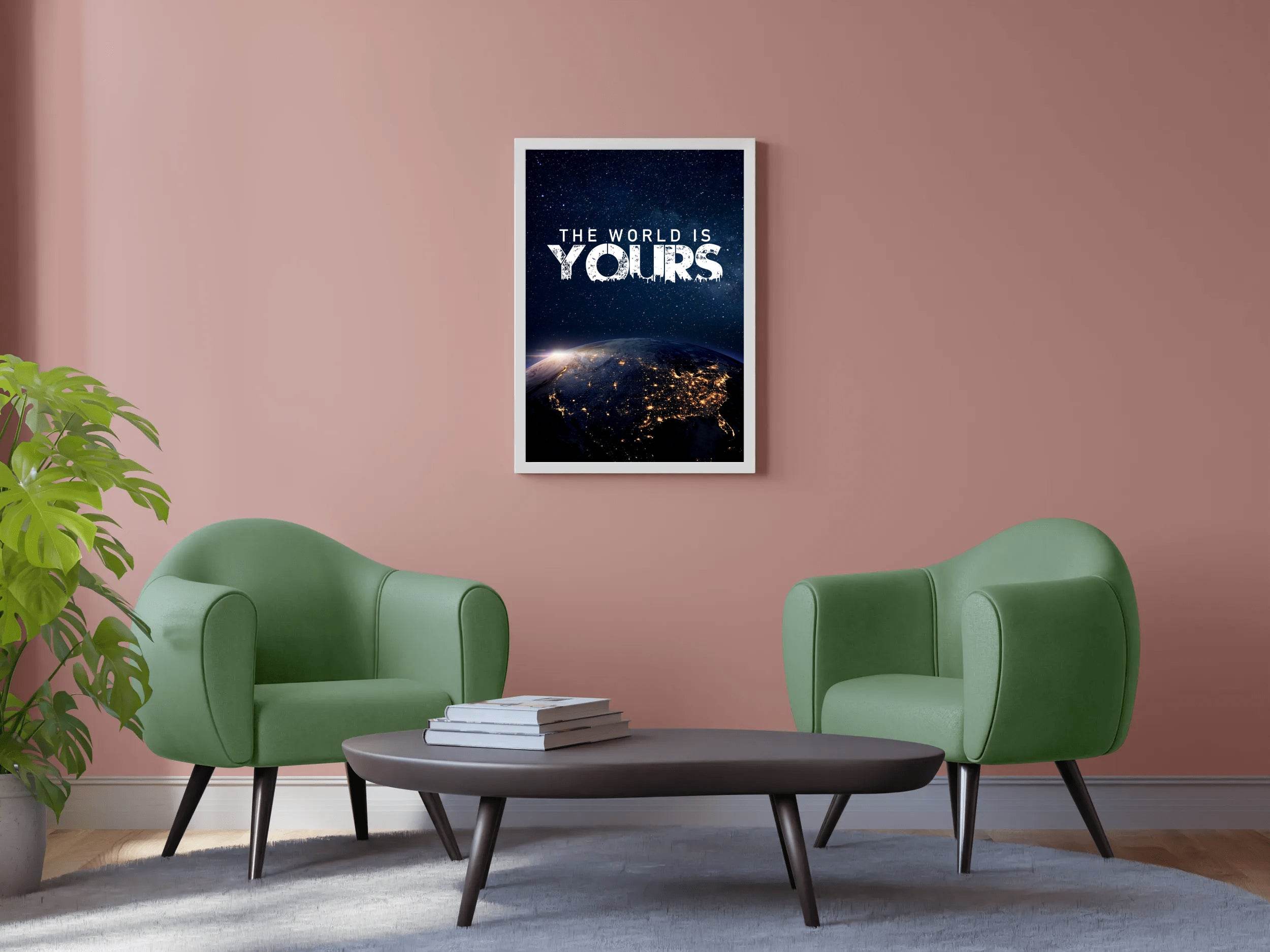 The World is Your Motivational Wall Art - beink online art store
