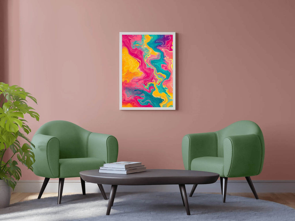 Vibrant Colorful Gradient Design Digital Art - beink online art store