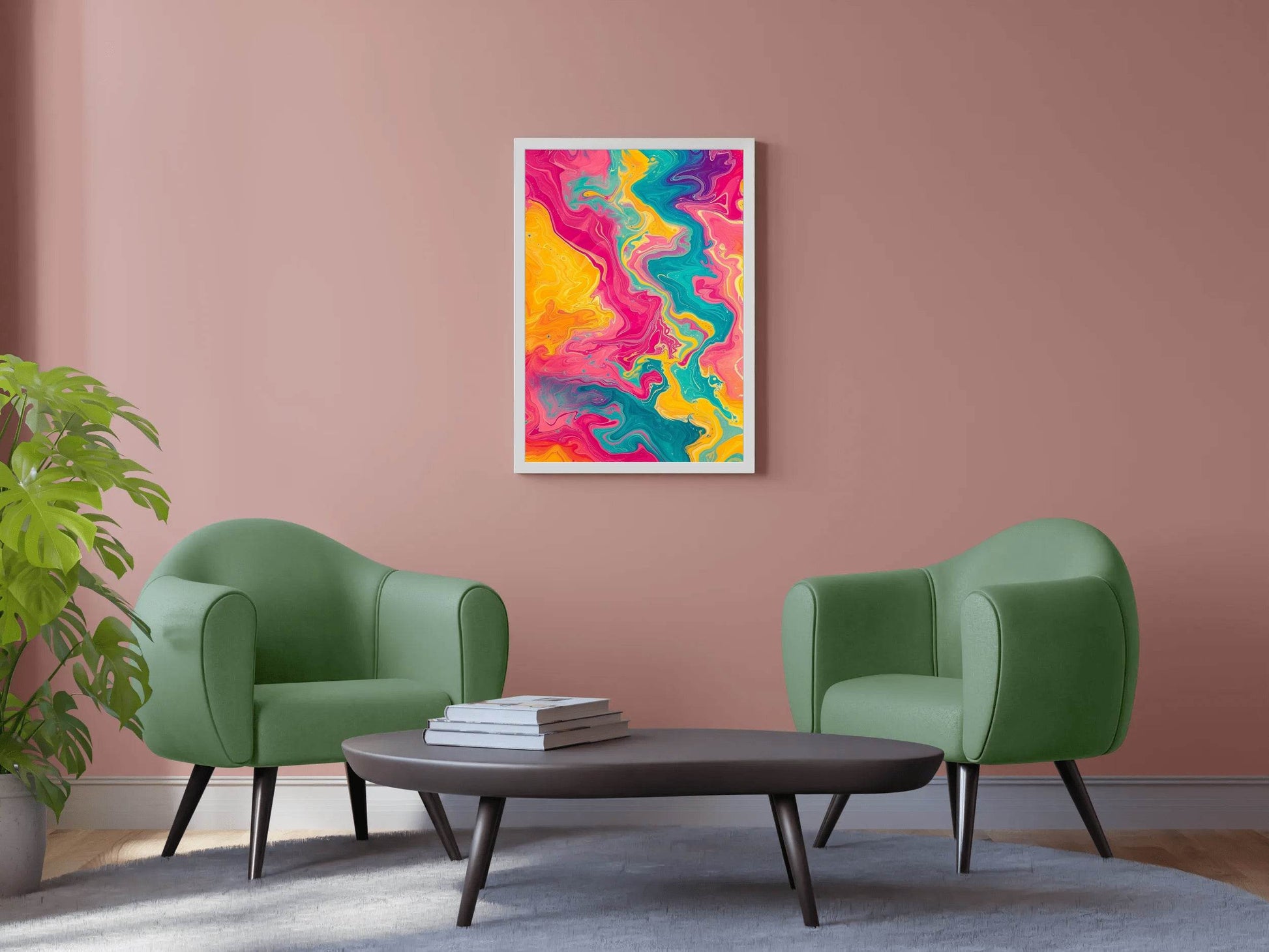 Vibrant Colorful Gradient Design Digital Art - beink online art store