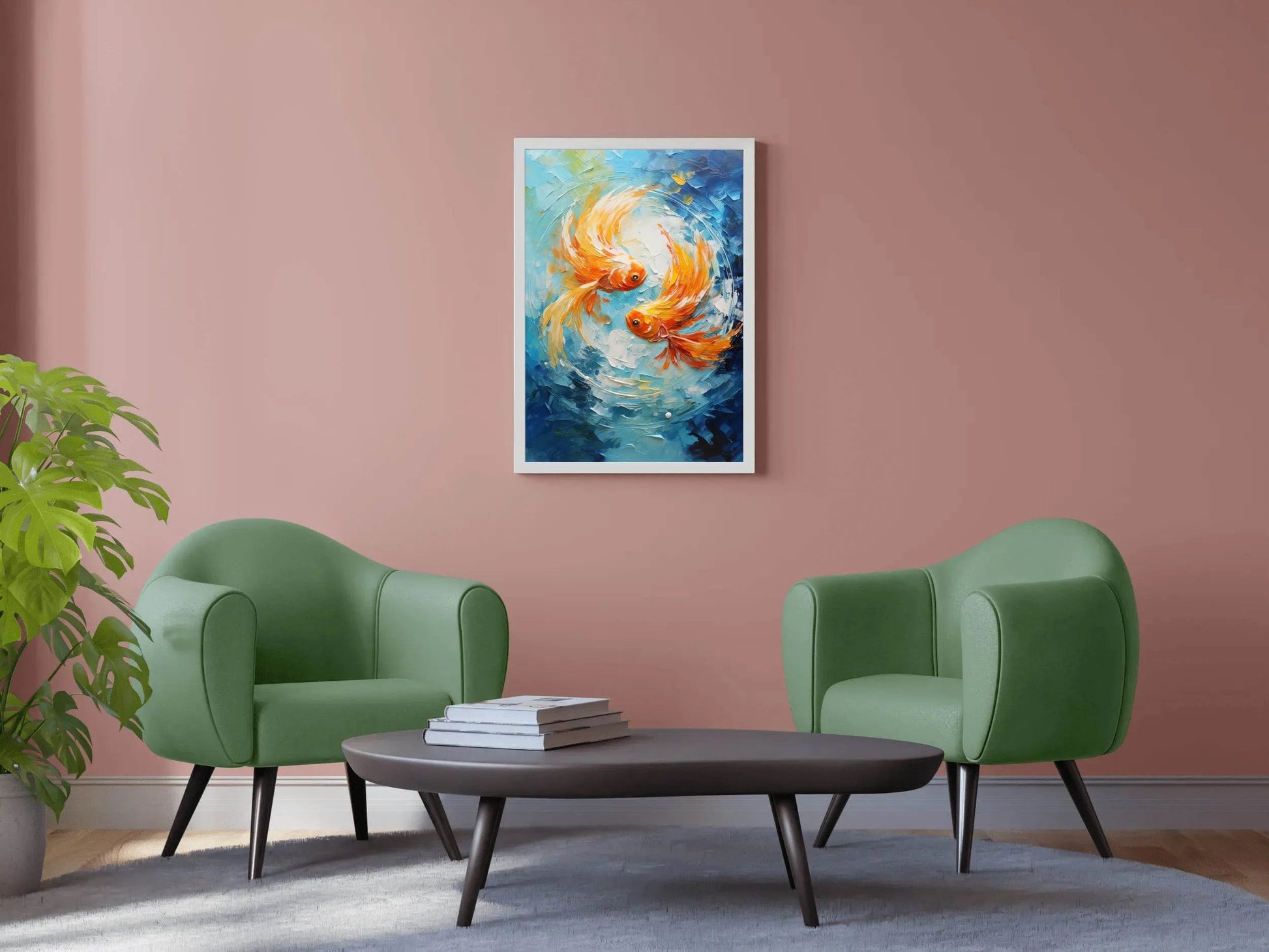 Goldfish Swimming Painting - beink online art store