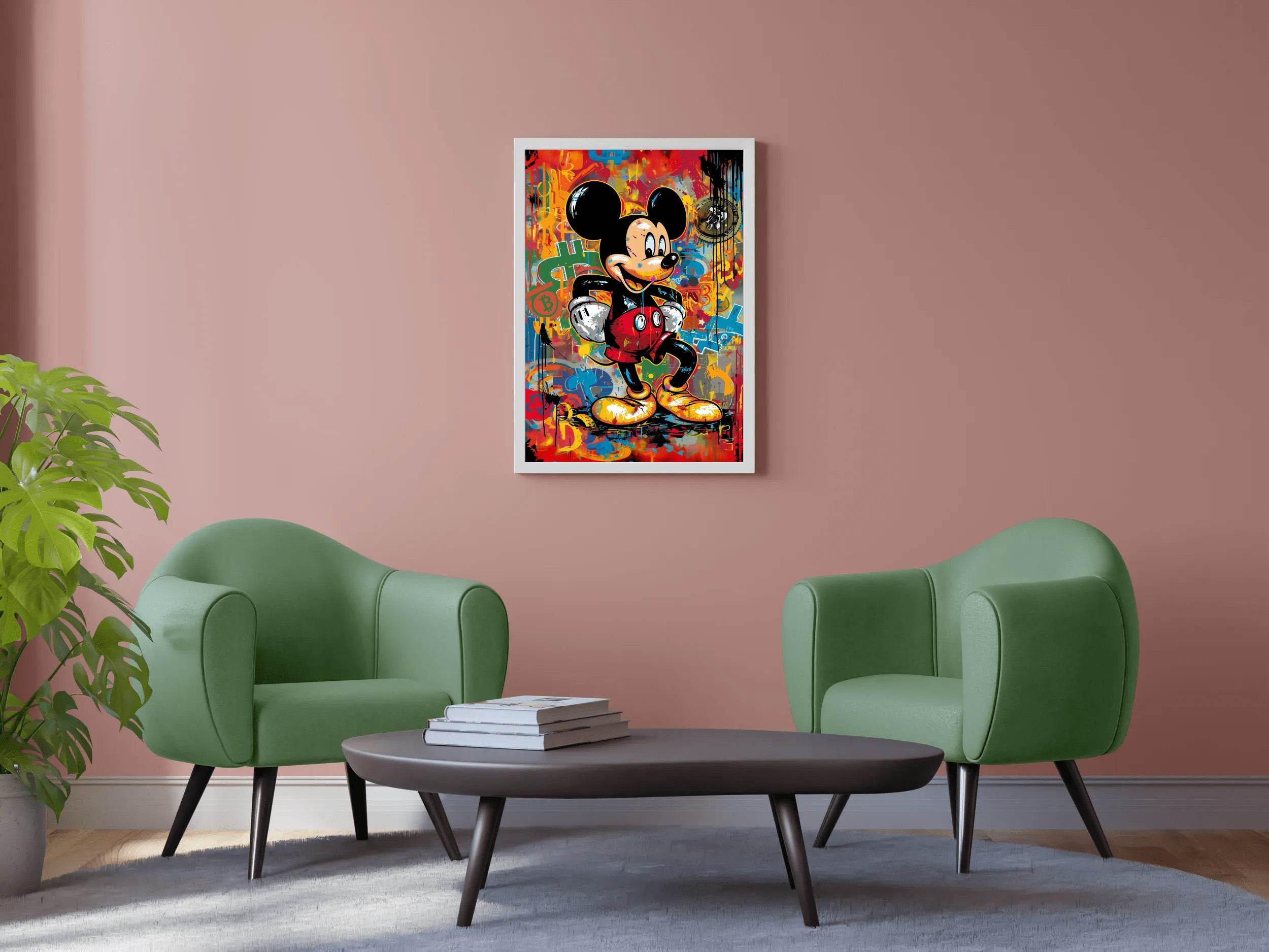 Watecolor Mickey Mouse Wall Art - beink online art store