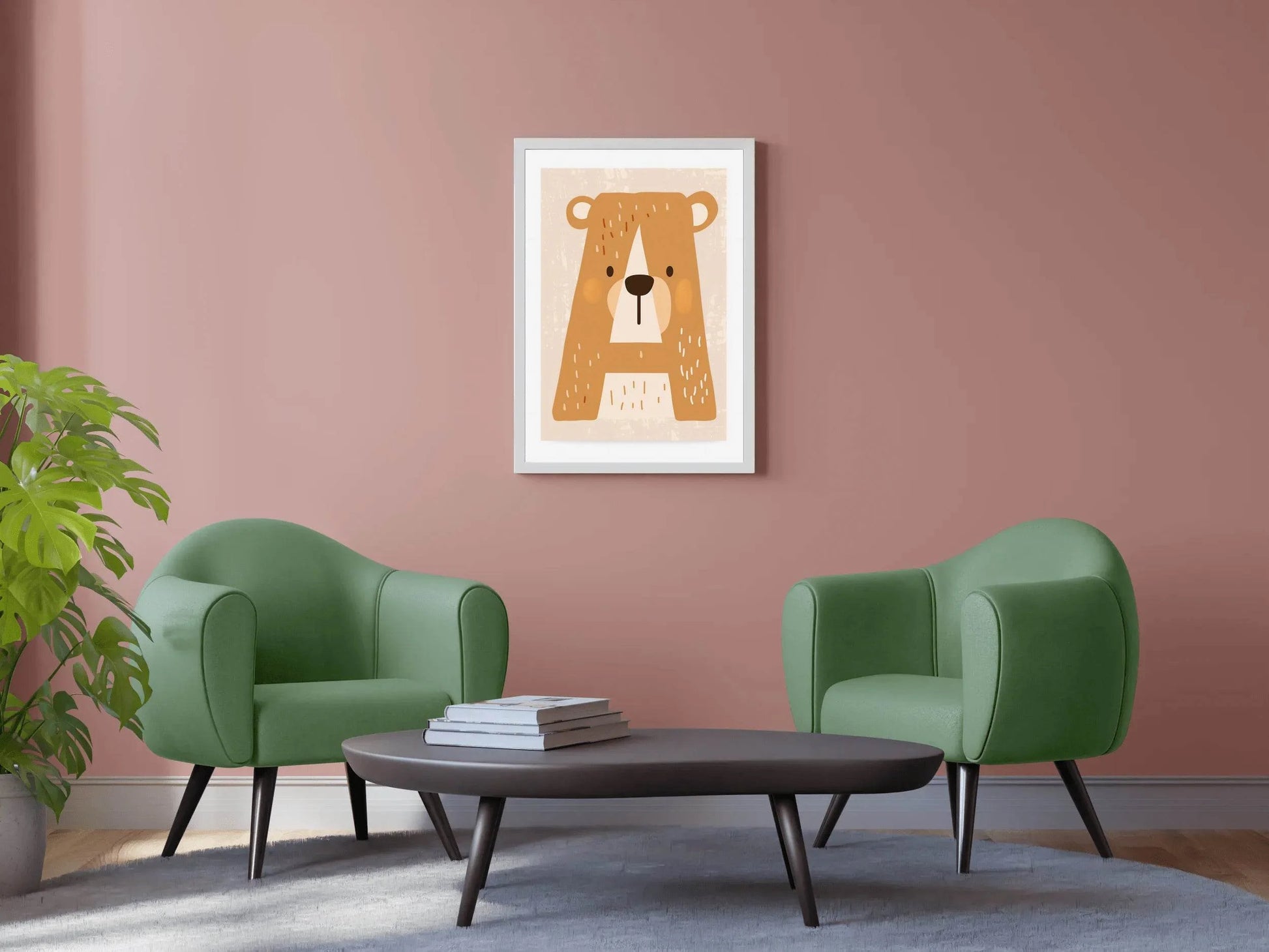 Alphabetical Shape of Cartoon Bear - beink online art store