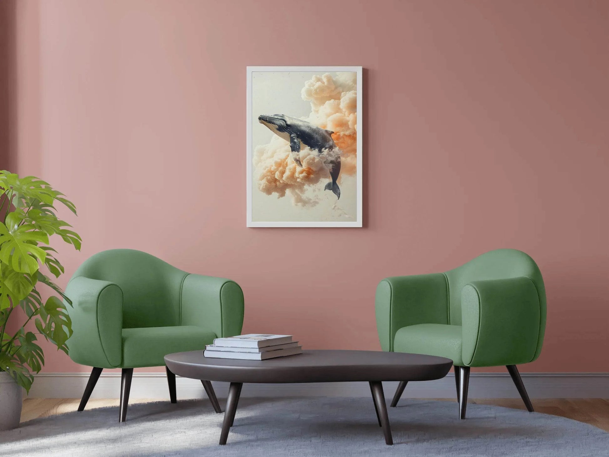 Fantasy Whale in the Sky Animal Wall Art - beink online art store