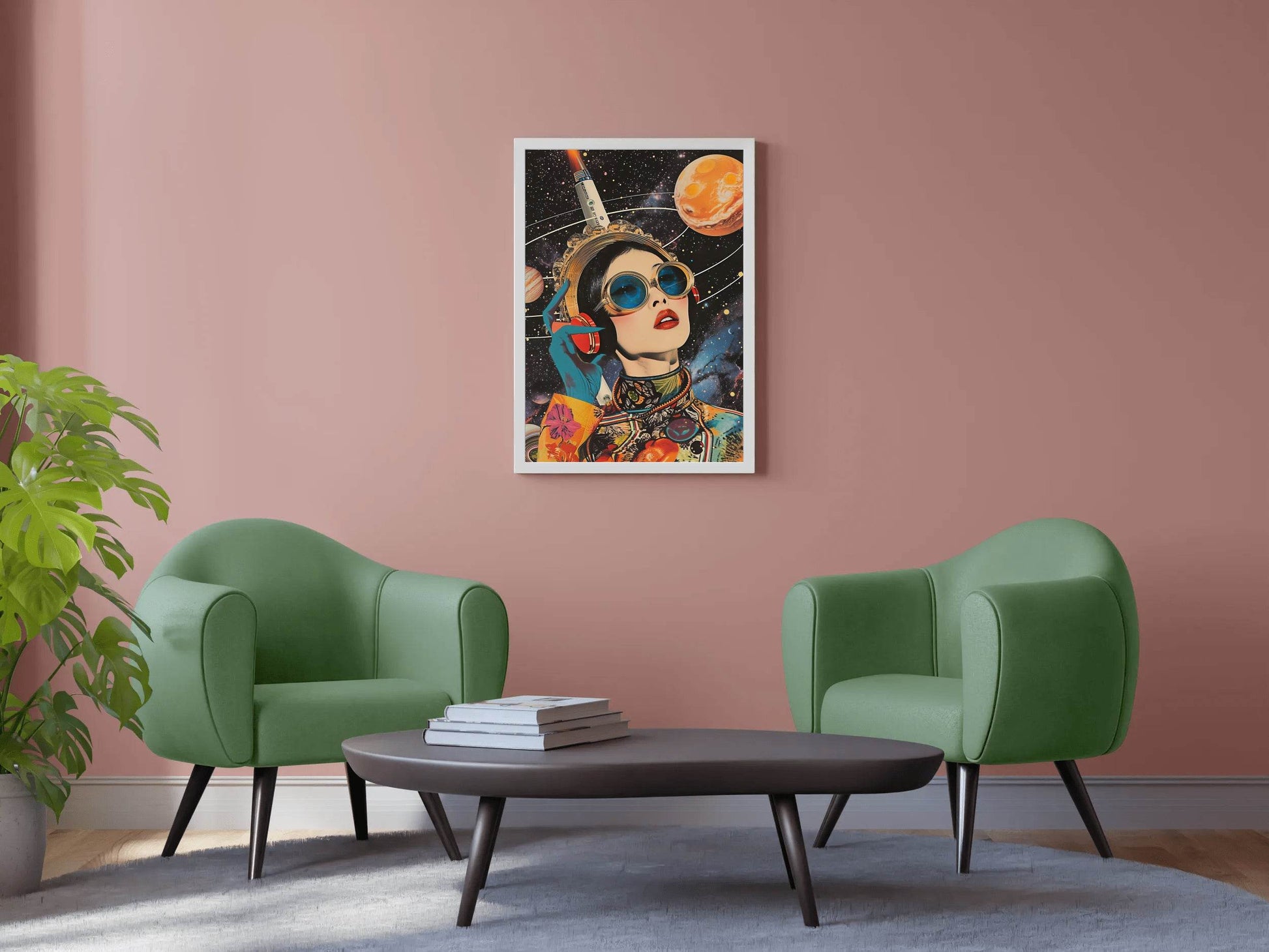 Woman Thoughts in Space Wall Art - beink online art store