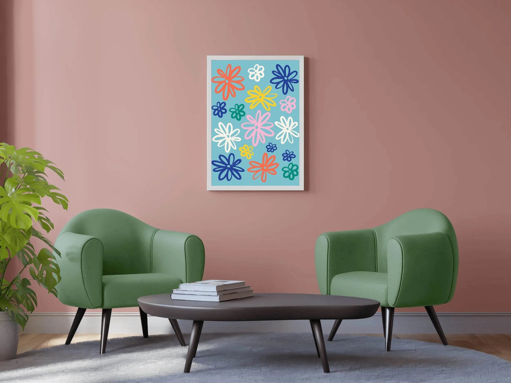 Painting The Leaves of The Spoon Flower Wall Art - beink online art store