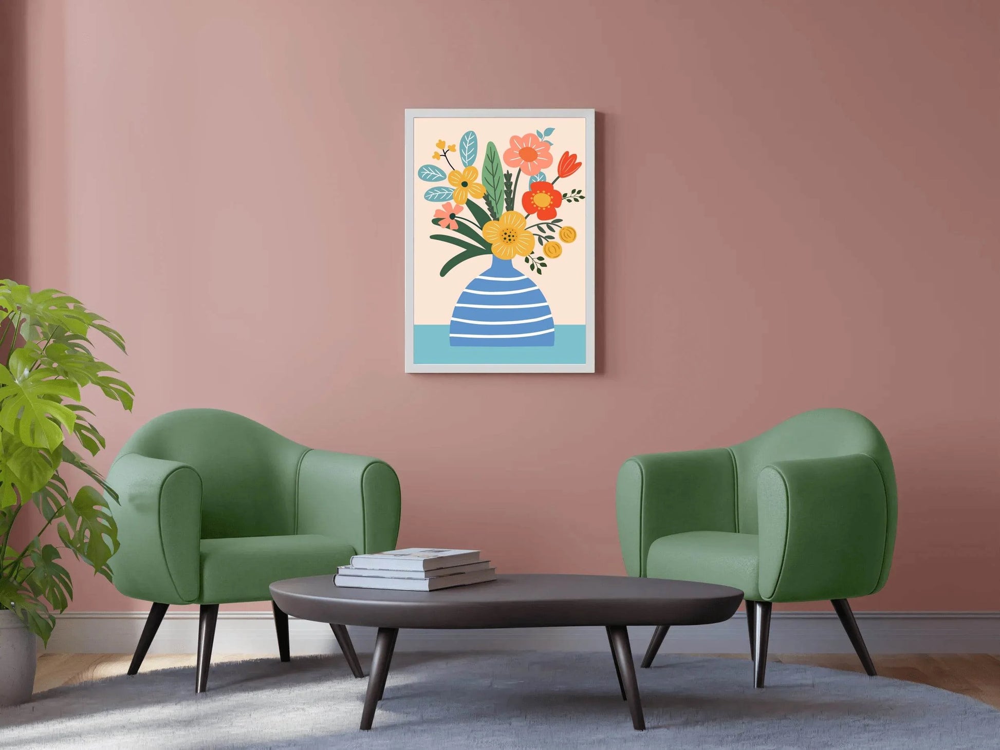 Painting a Vase Full of Flowers - beink online art store