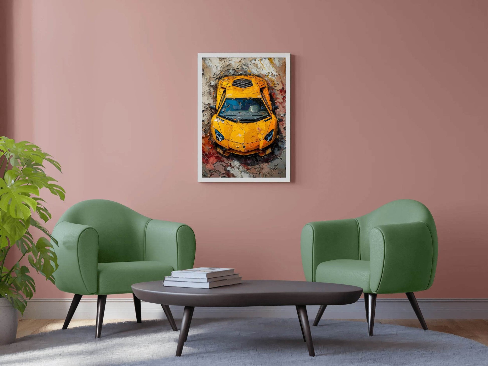Yellow Lamborghini Wall Art - beink online art store