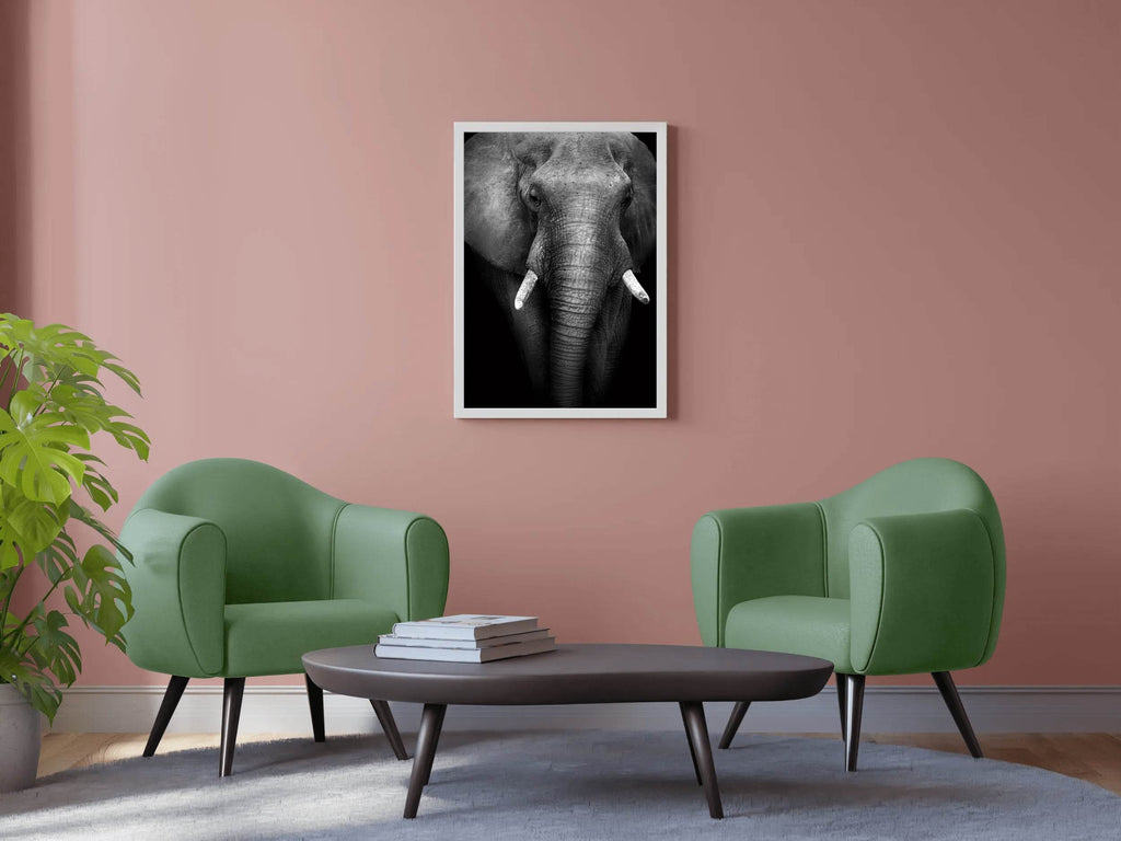 Front Side Picture of African Bush Elephant - beink online art store