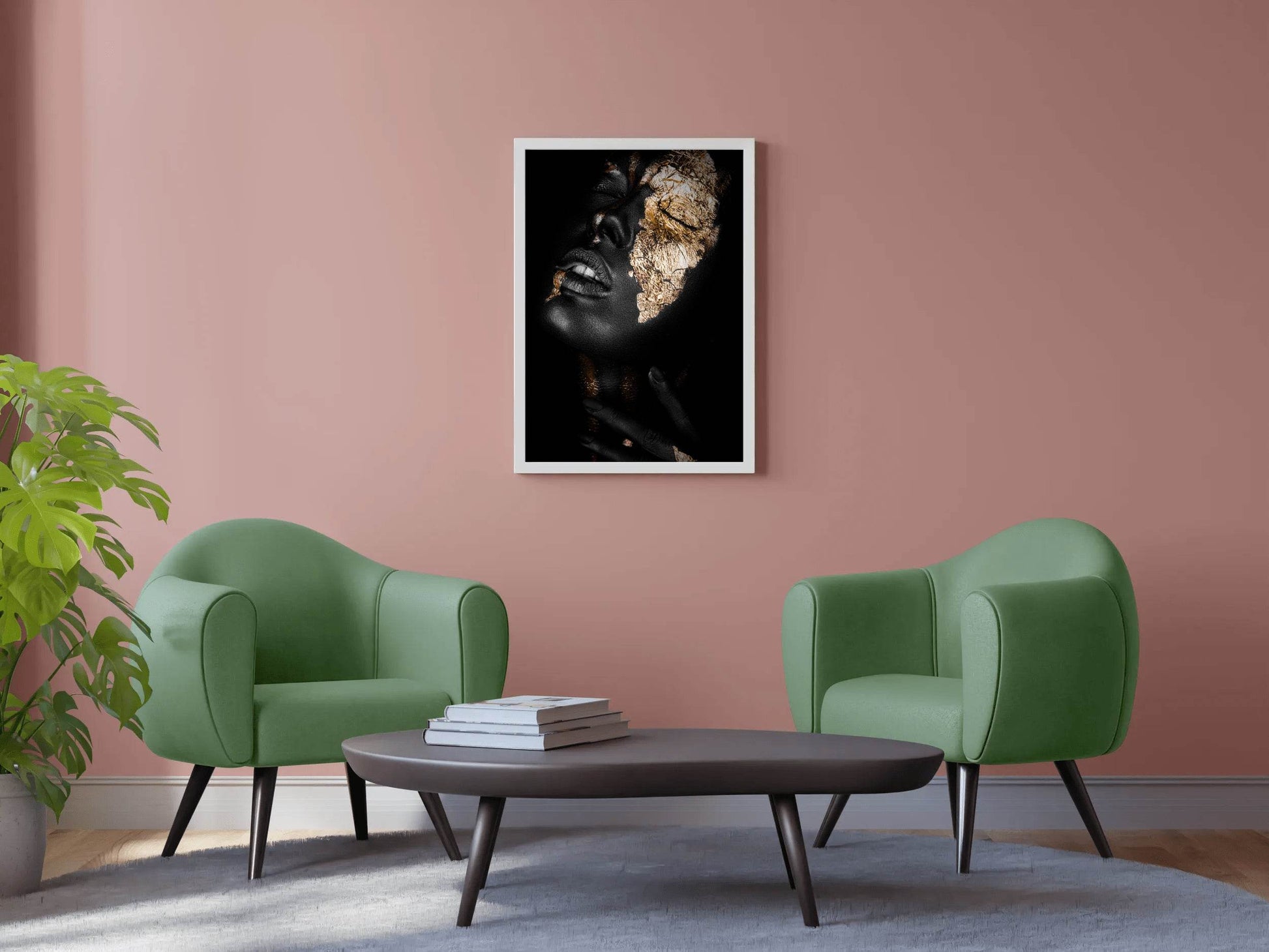 Black Woman Adorned With Gold Wall Art - beink online art store