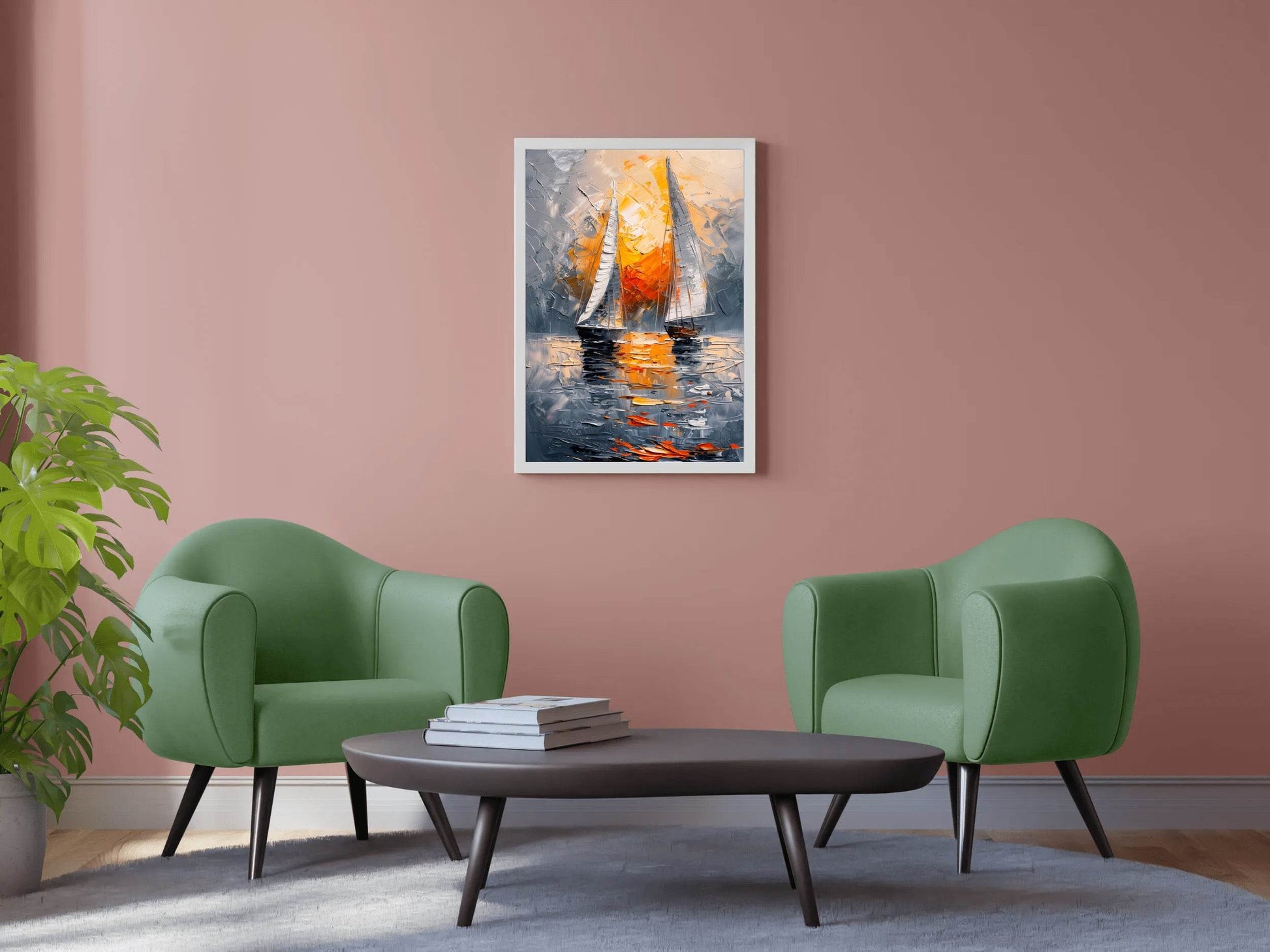 Oil Painting of Yacht Wall Art - beink online art store