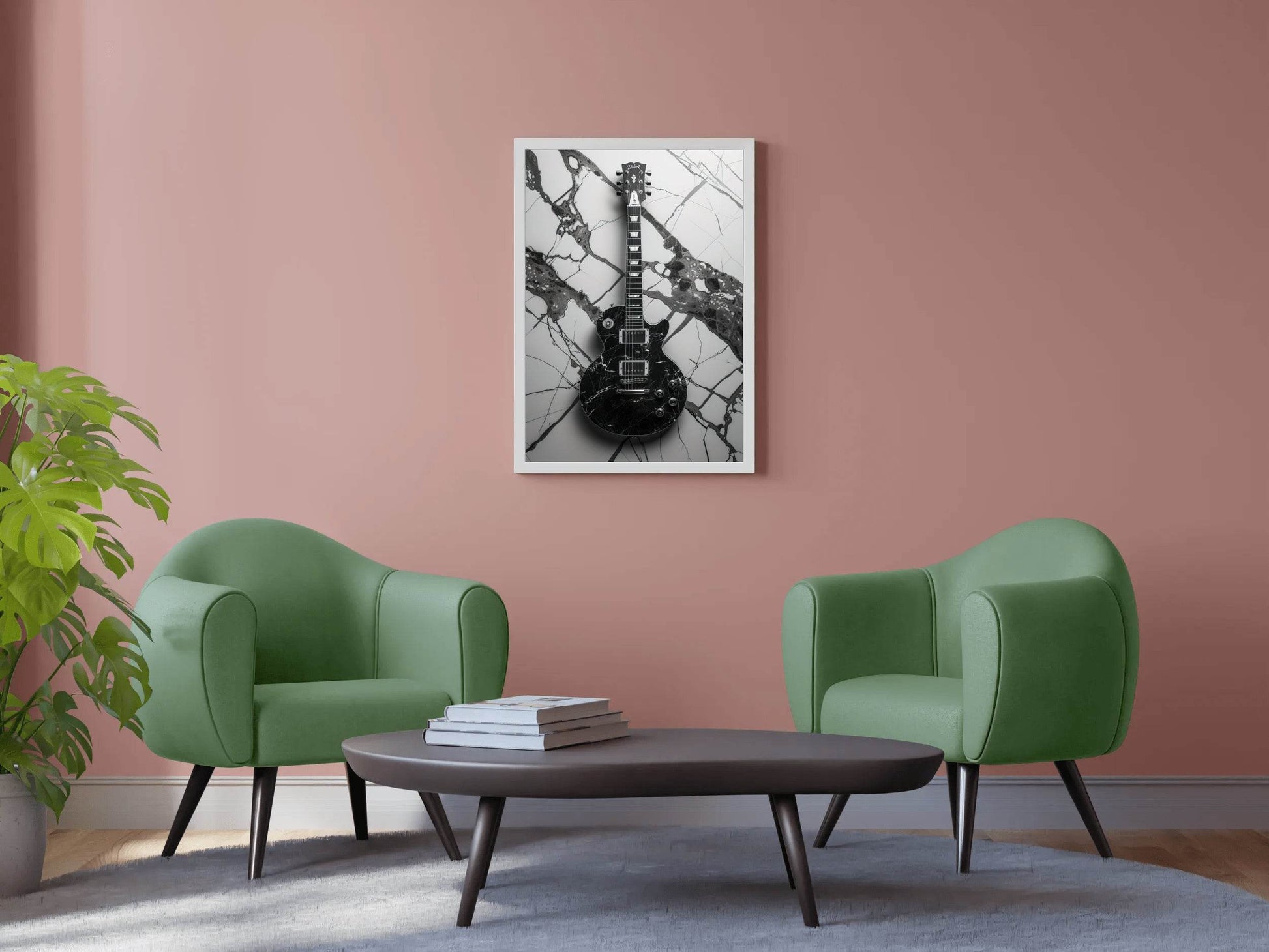 Rock Roll Guitar Wall Art - beink online art store