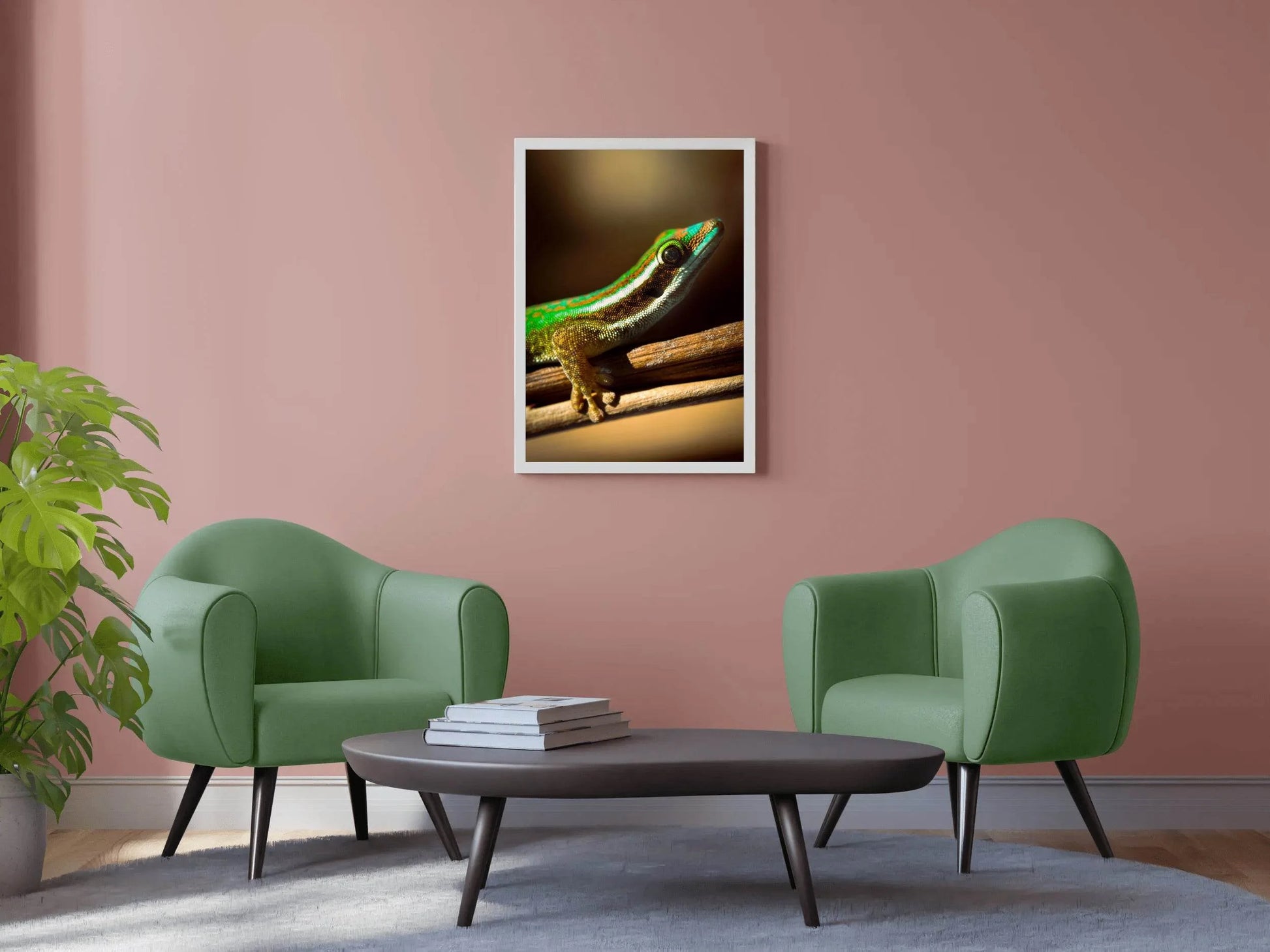 Phelsuma Lineata Reptile Animal Wall Art - beink online art store