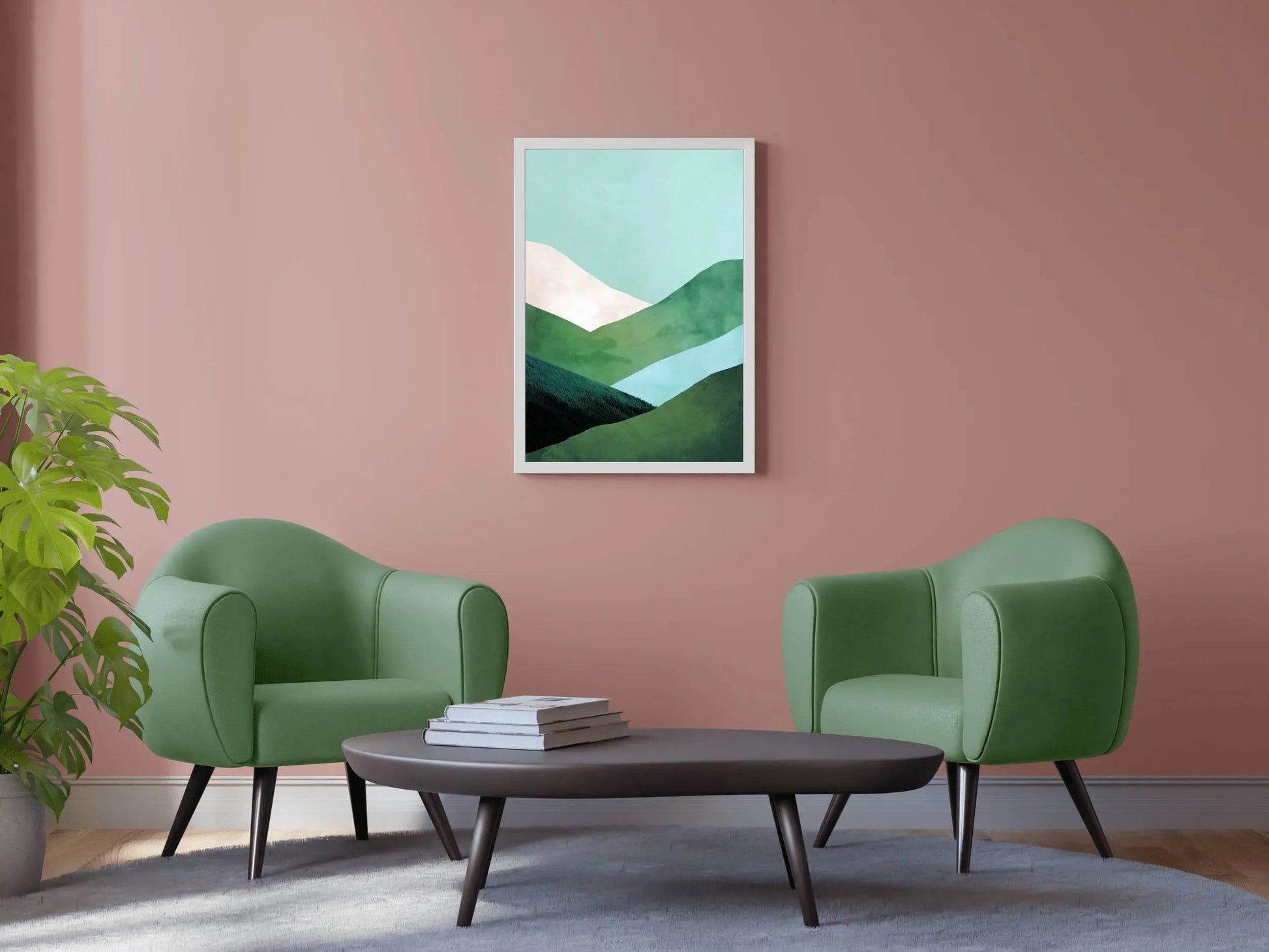 Painting Green Mountains Wall Art - beink online art store