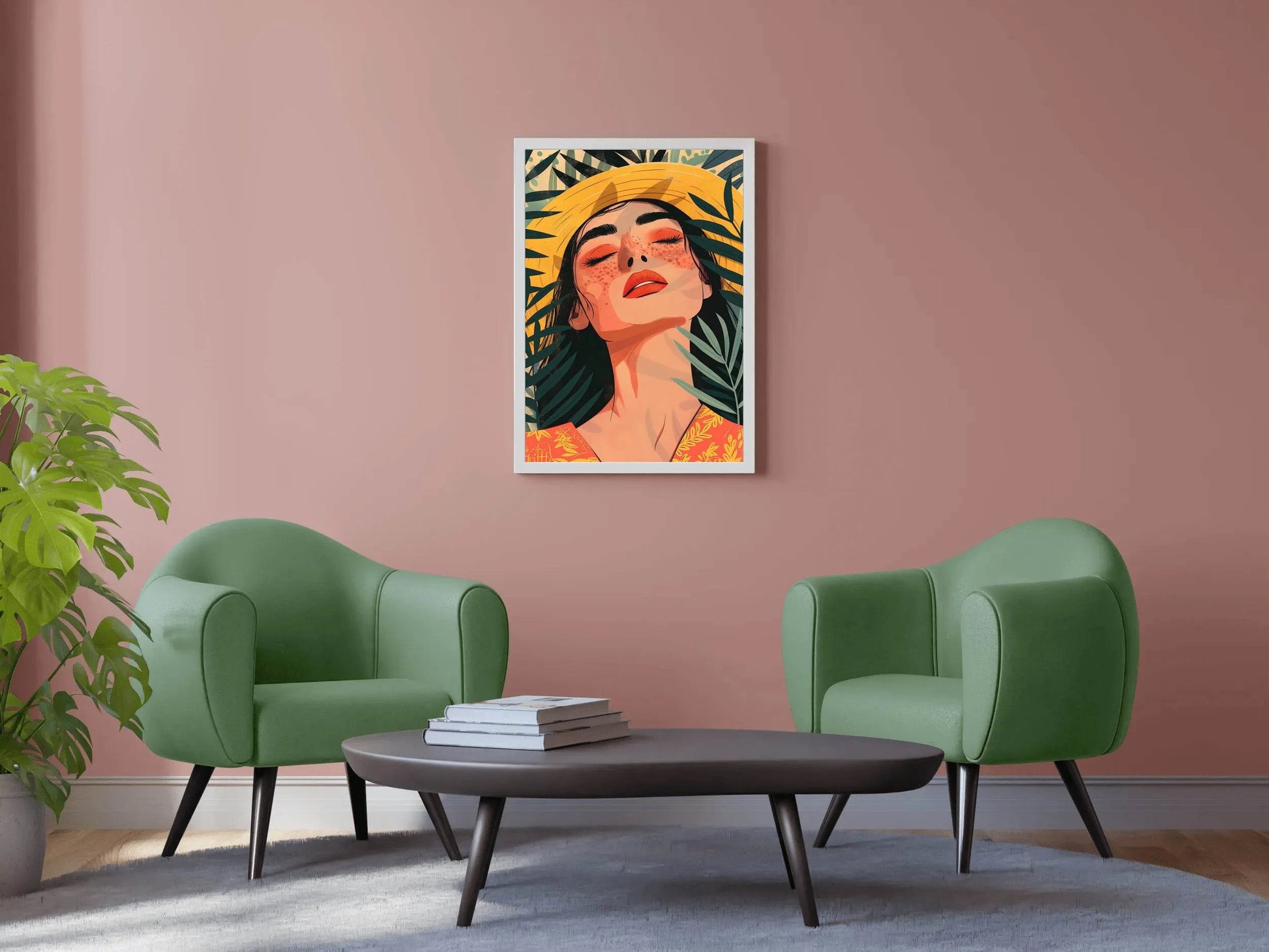 A Stylish Young Woman in the Jungle - beink online art store