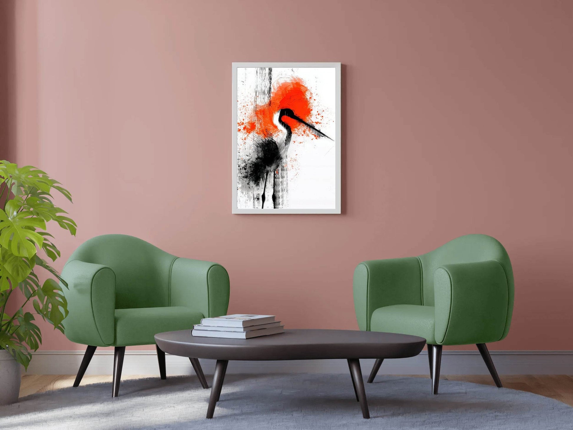 Stork Bird Oil Painting Wall Art - beink online art store