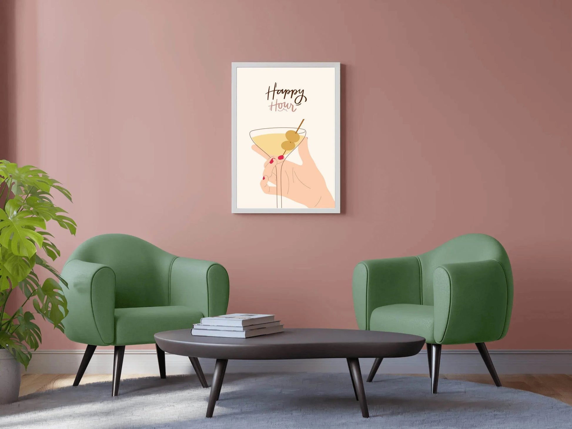 Cocktail Glass With Olives Wall Art - beink online art store