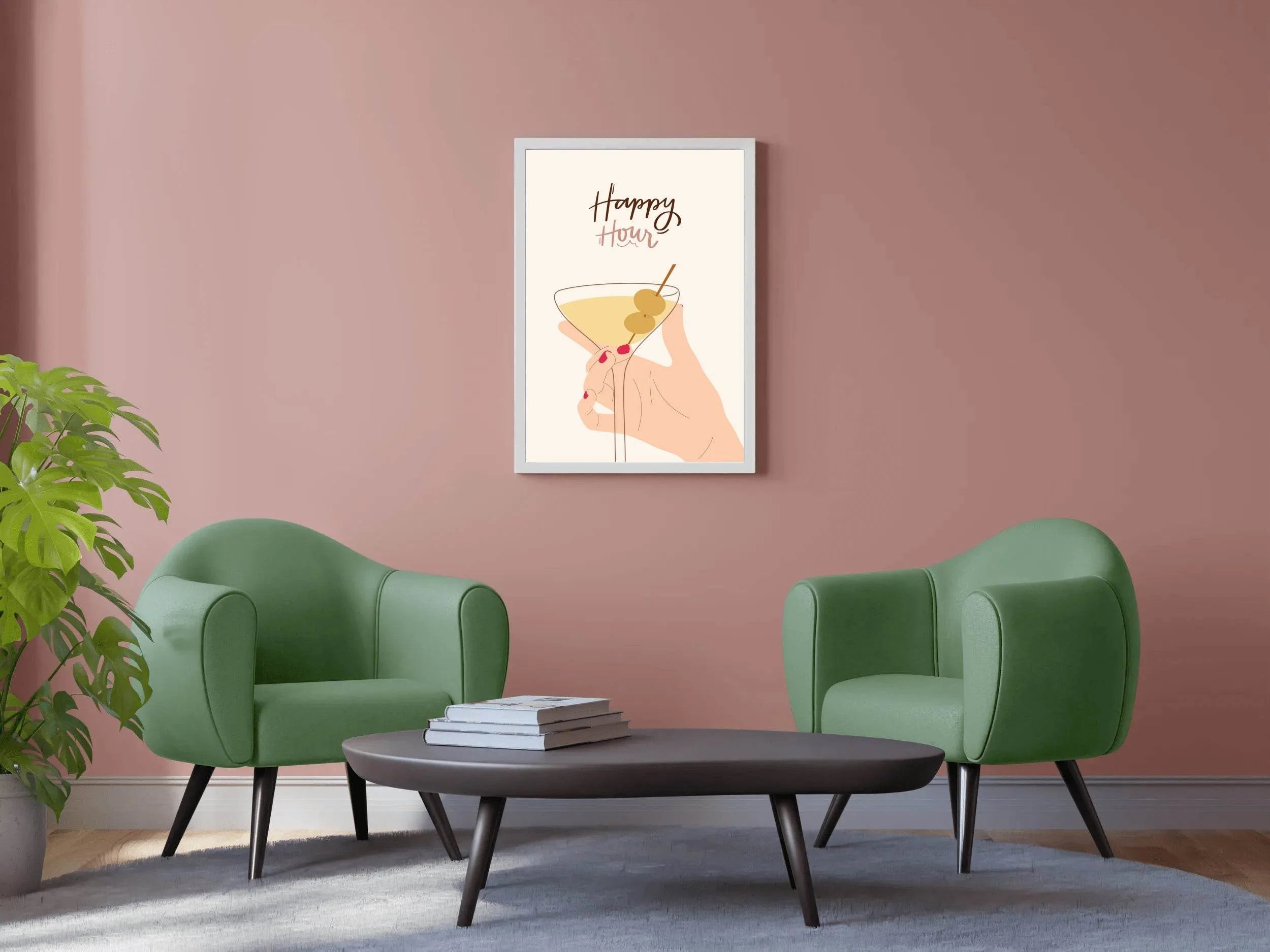 Cocktail Glass With Olives Wall Art - beink online art store