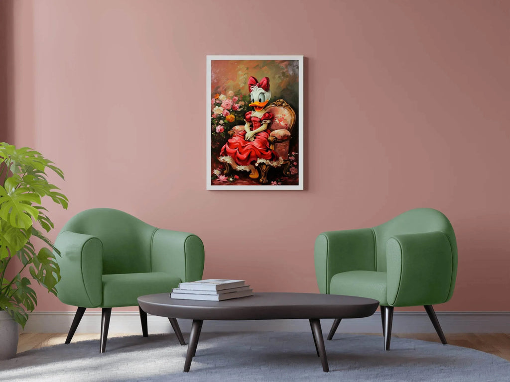 Painting of Daisy Duck Premium Wall Art - beink online art store