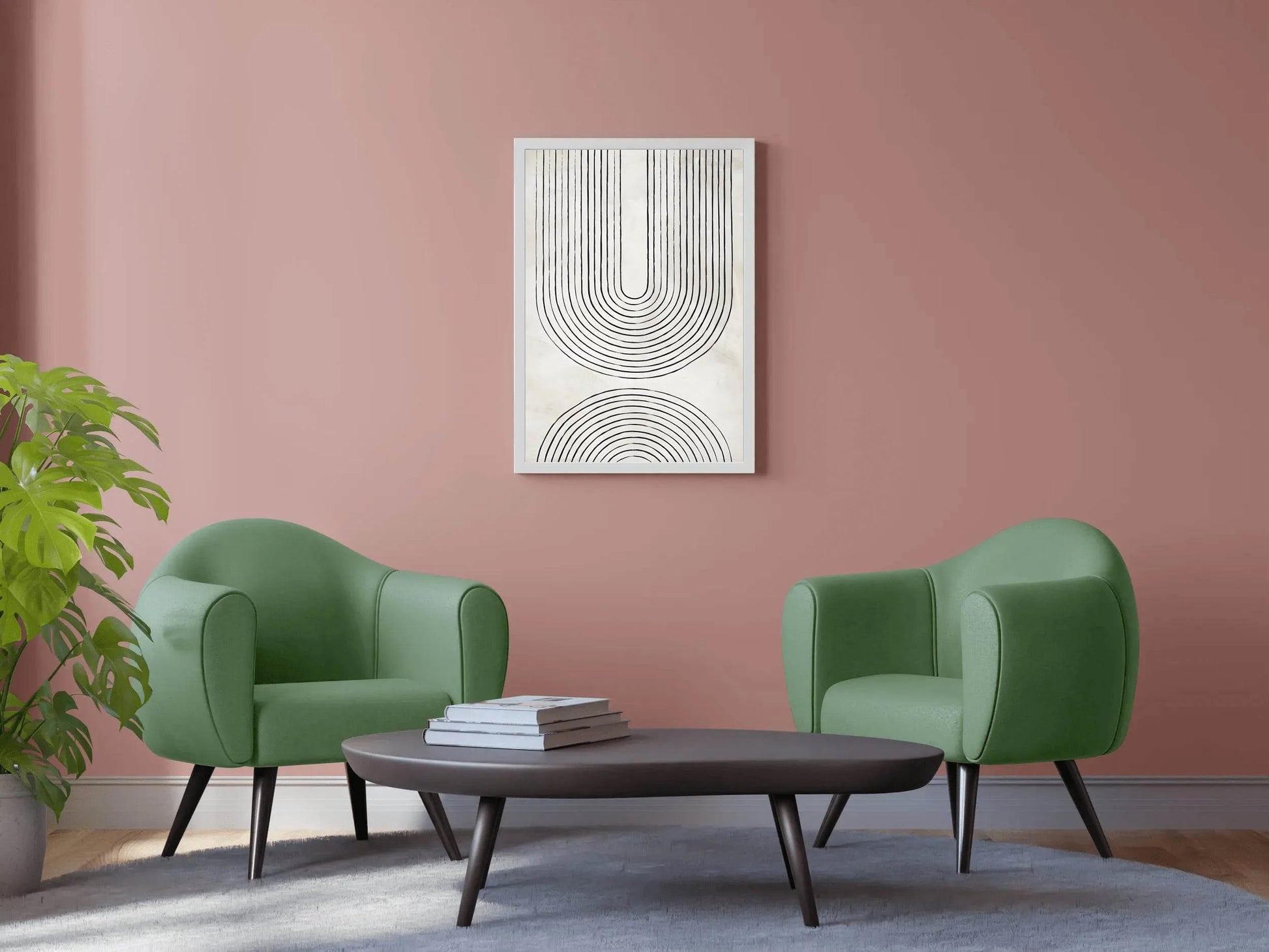U-Shape Geometrical Line Modern Wall Art - beink online art store