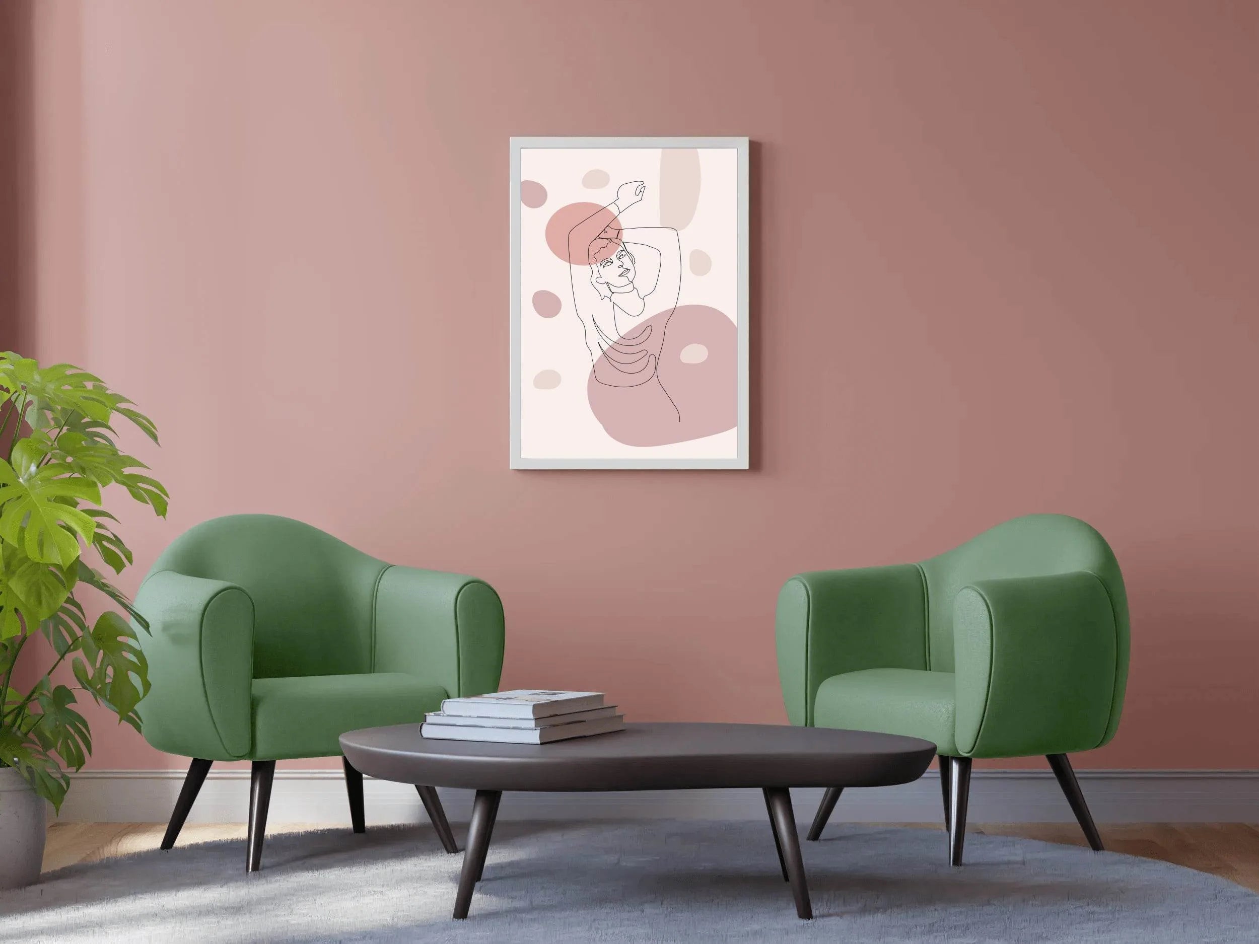 Bust Painting of Beautiful Woman Wall Art - beink online art store