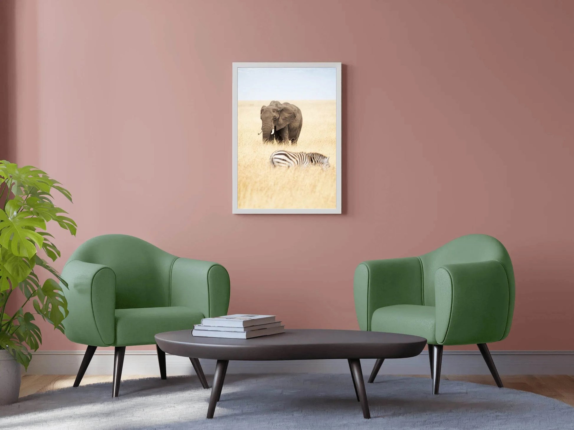 Elephant and Zebra Picture Wall Art - beink online art store