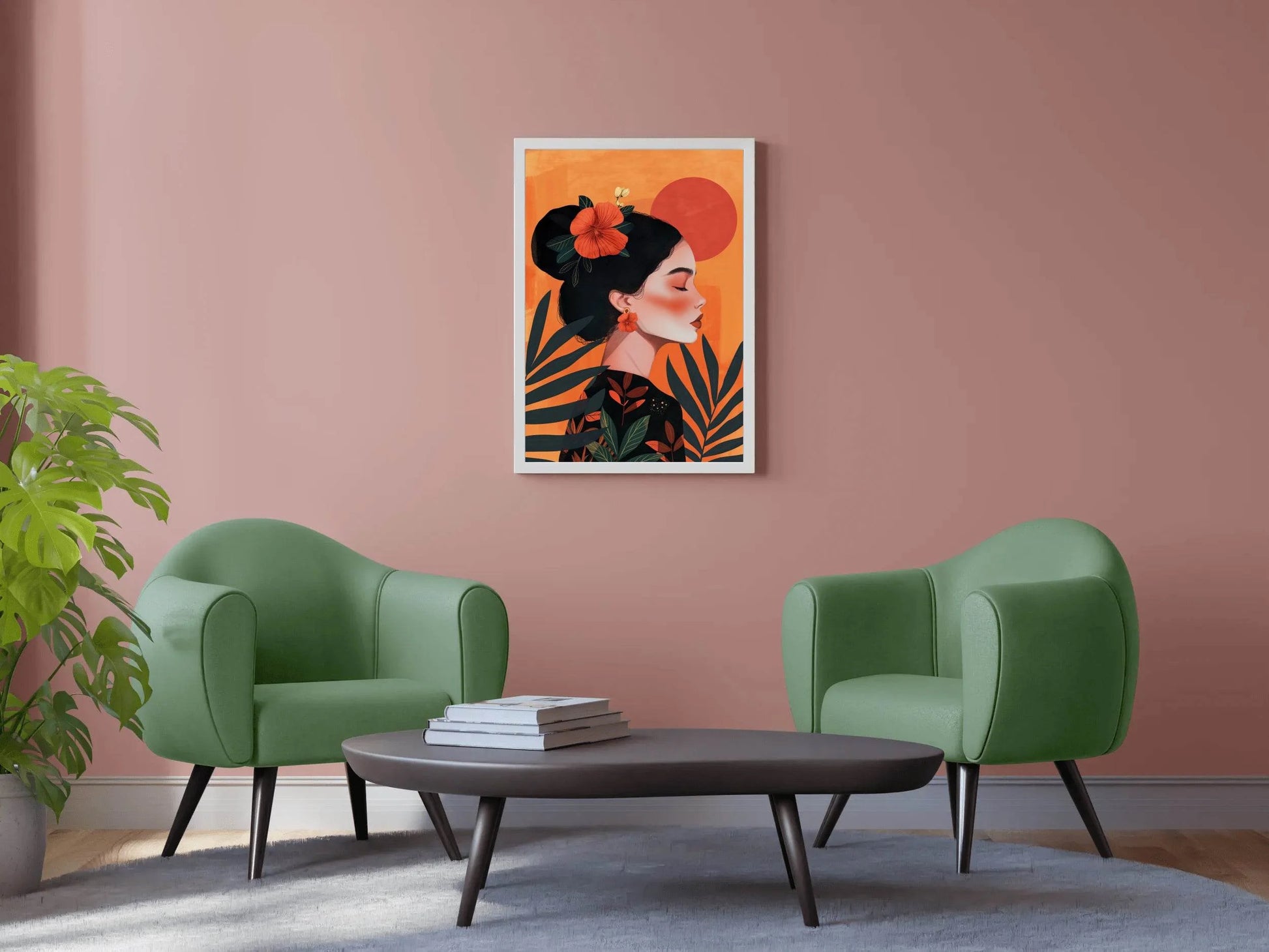 Anime Woman in The Sunset Wall Art - beink online art store