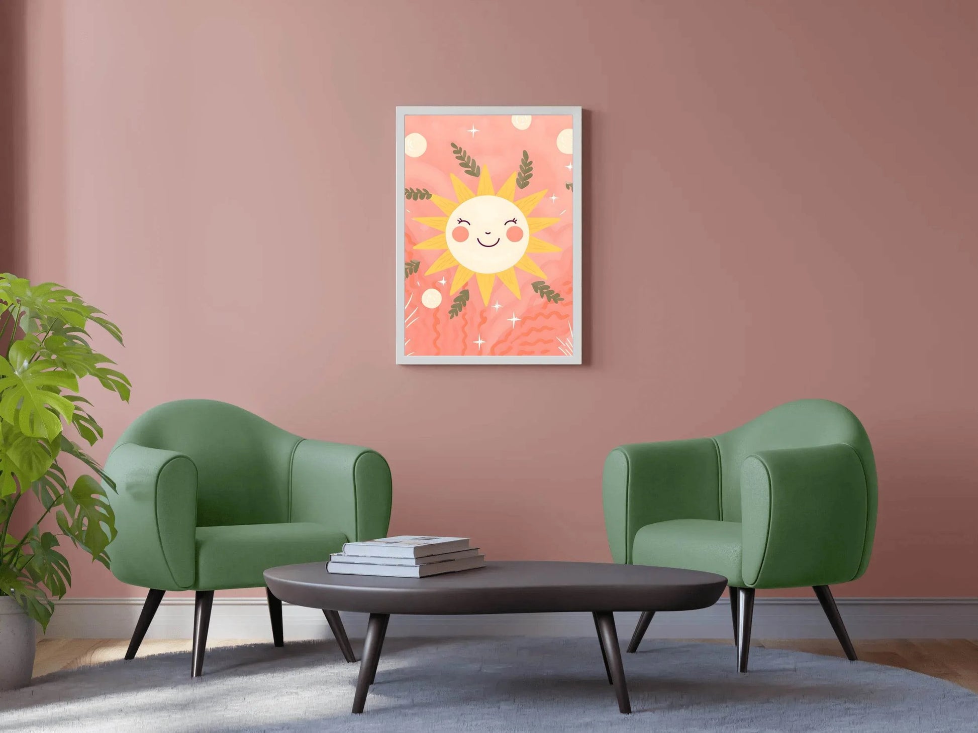 Illustration of Smiling Sun Wall Art - beink online art store