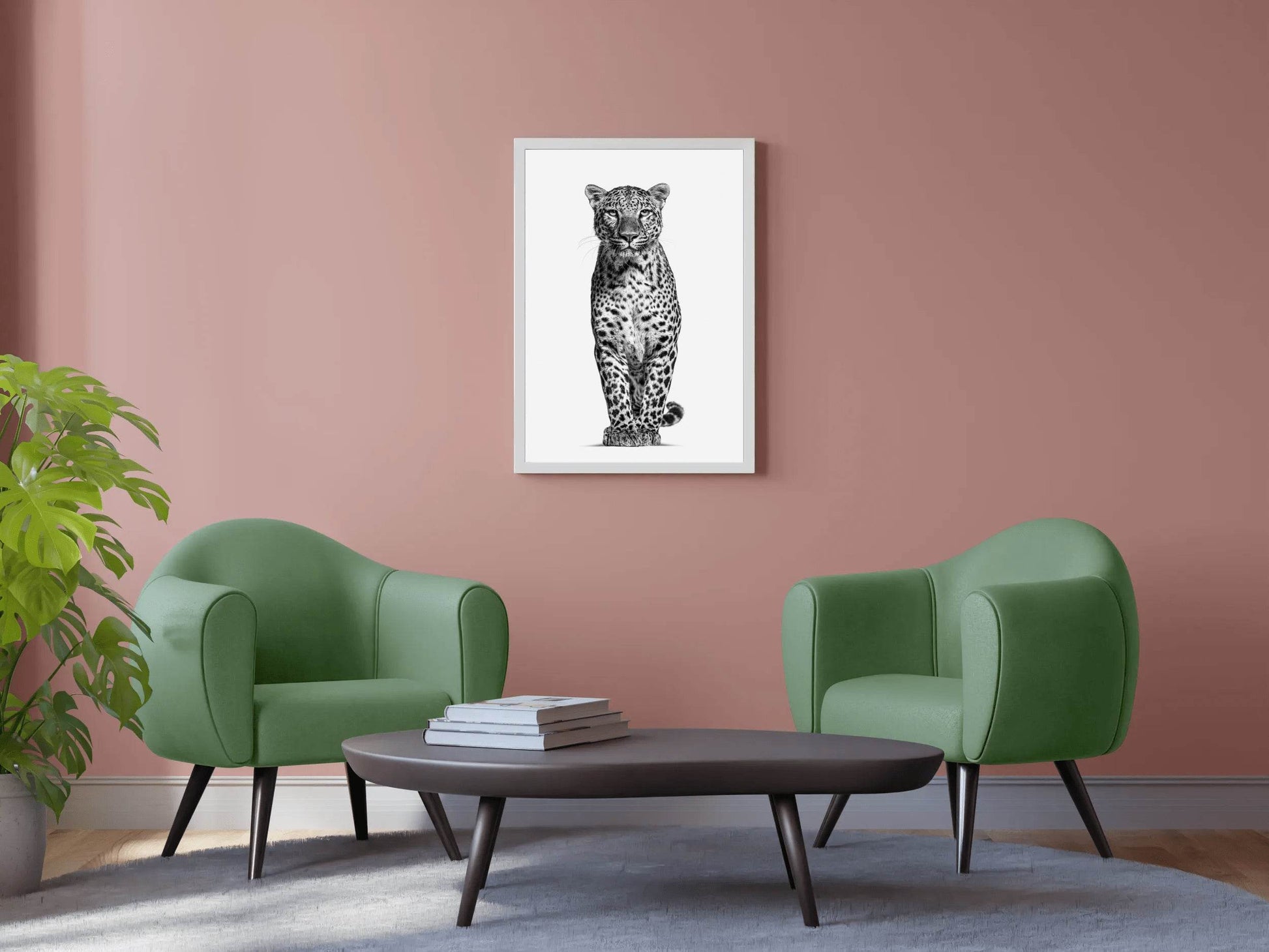 Leopard Black & White Animal Wall Art - beink online art store