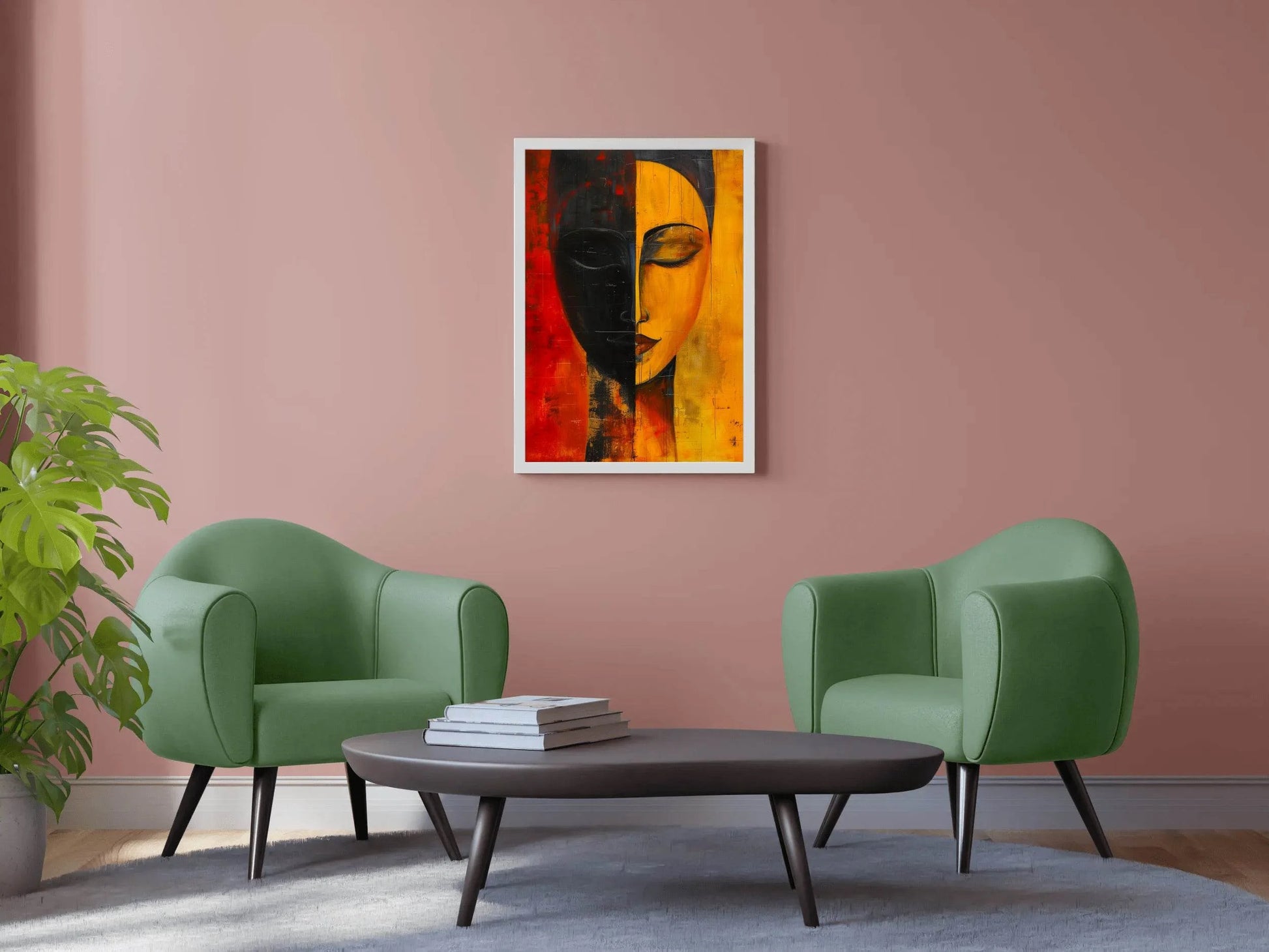 Two Faced Woman Canvas Wall Art - beink online art store
